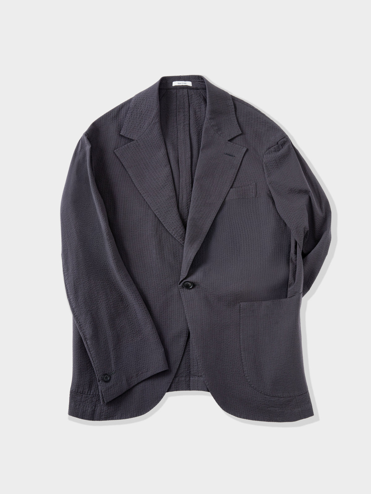 Dark Grey Seersucker Jacket (Casual Fit)