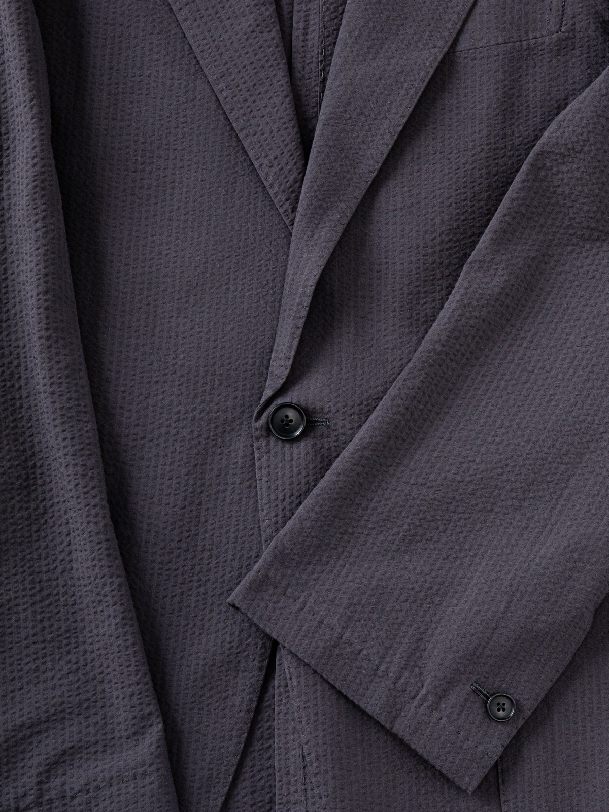 Dark Grey Seersucker Jacket (Casual Fit)
