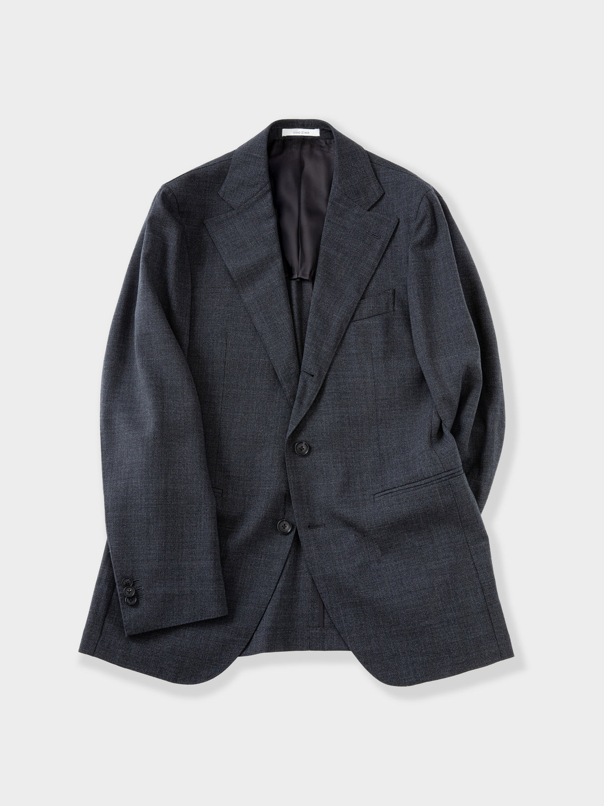 Charcoal High Twist Wool Suit (SB)