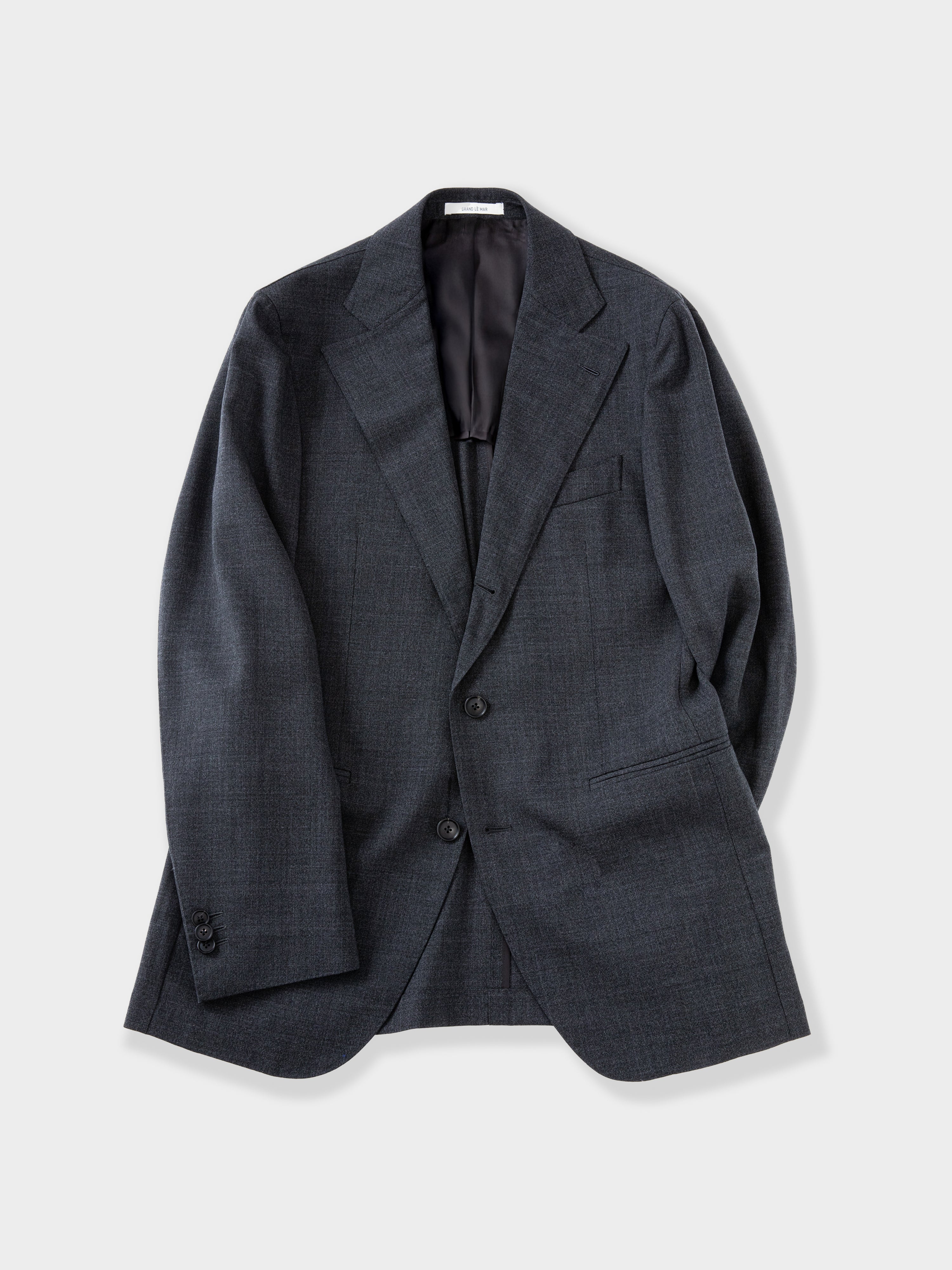 Charcoal High Twist Wool Suit (SB)