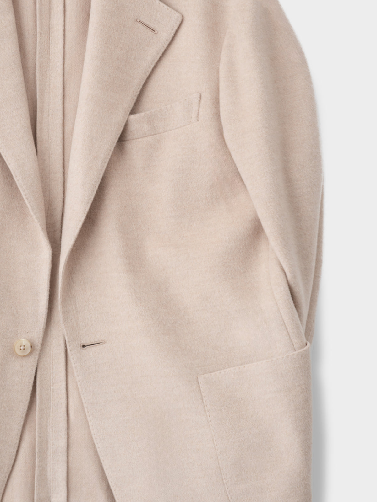 Cream Wool Cashmere Silk Suit (Casual Fit)