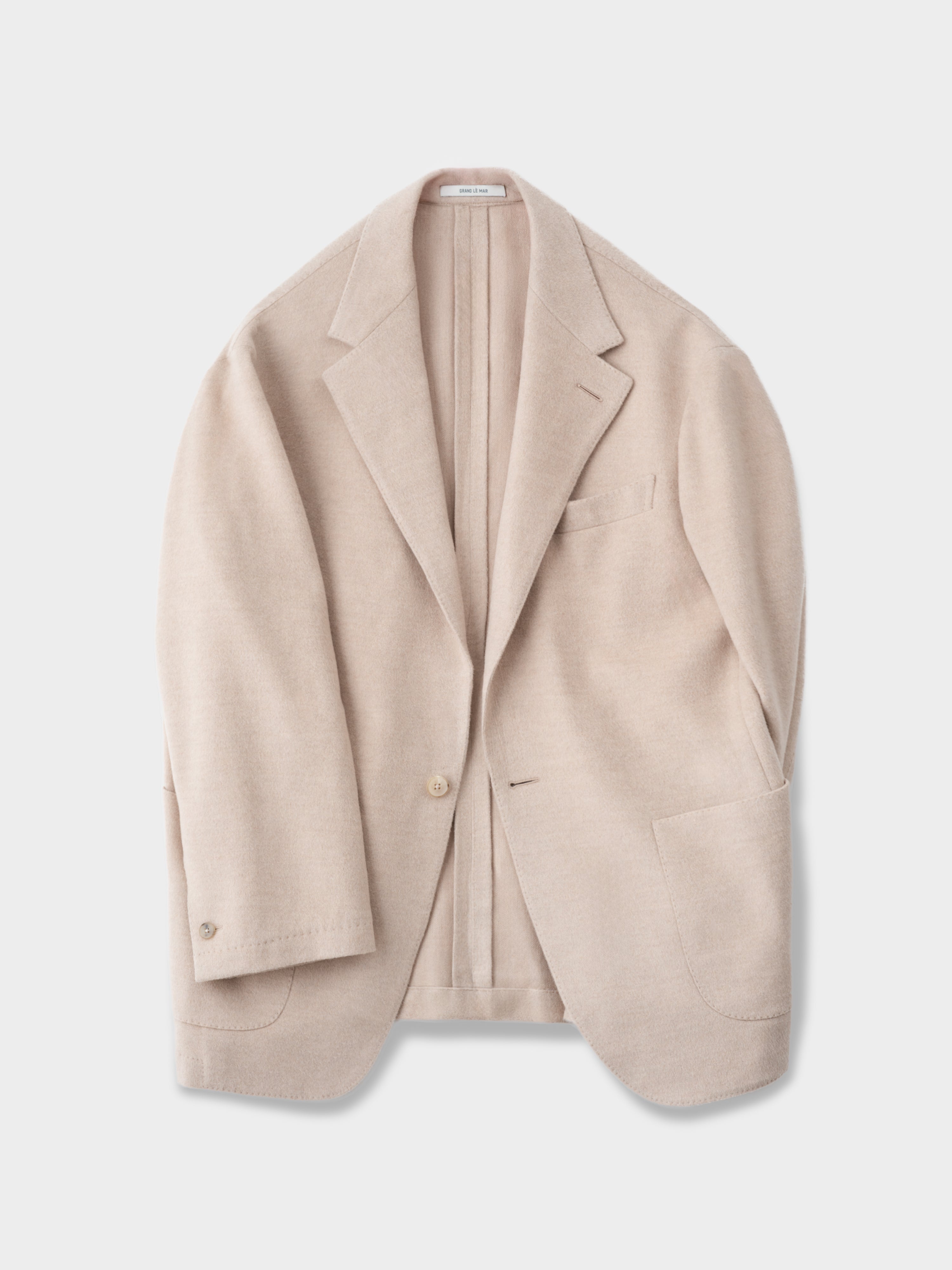 Cream Wool Cashmere Silk Suit (Casual Fit)