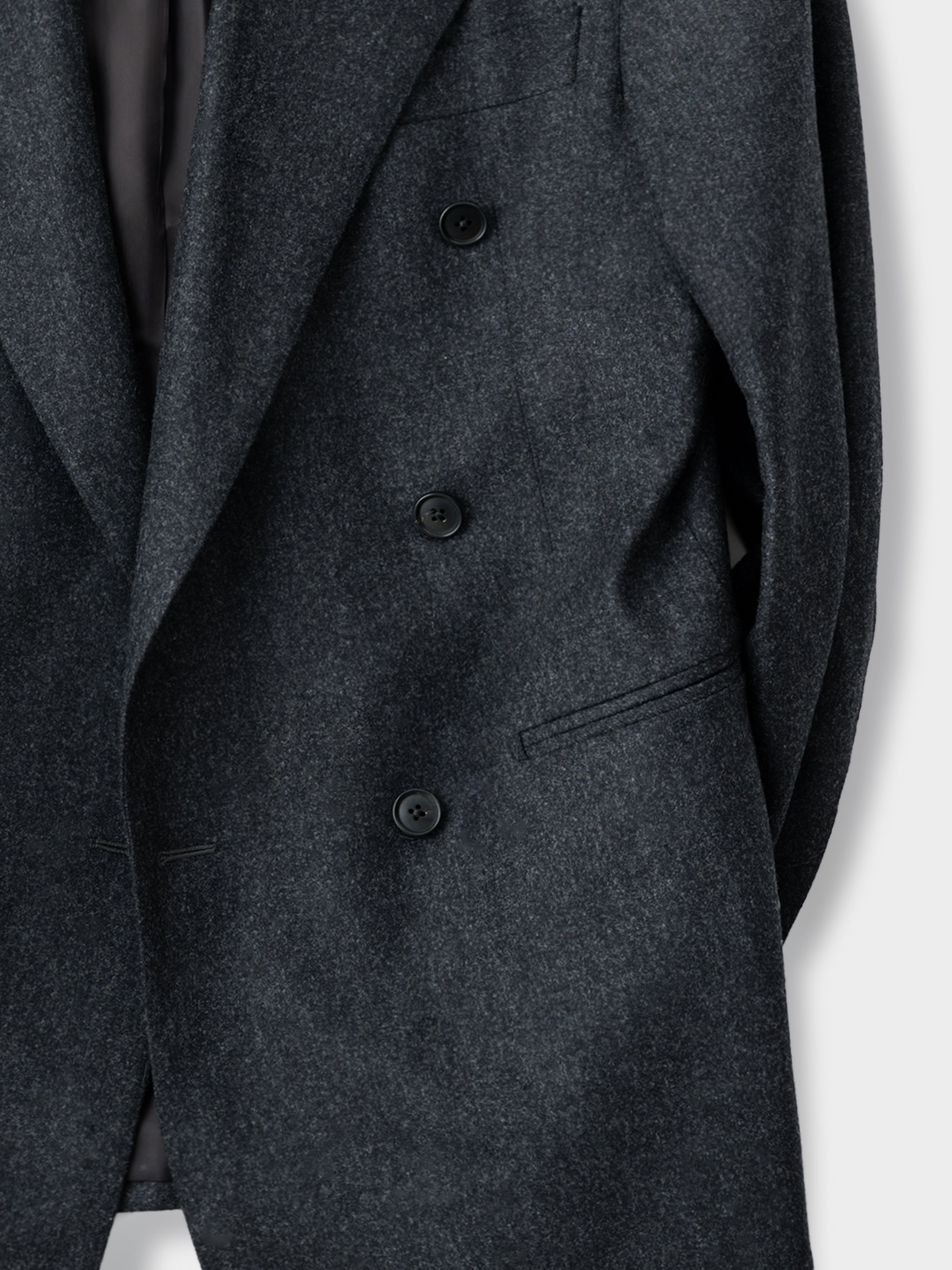 Charcoal Flannel Wool Suit (DB)
