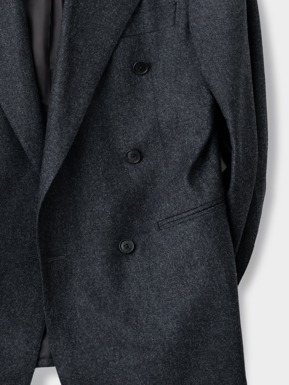 Charcoal Flannel Wool Jacket (DB)