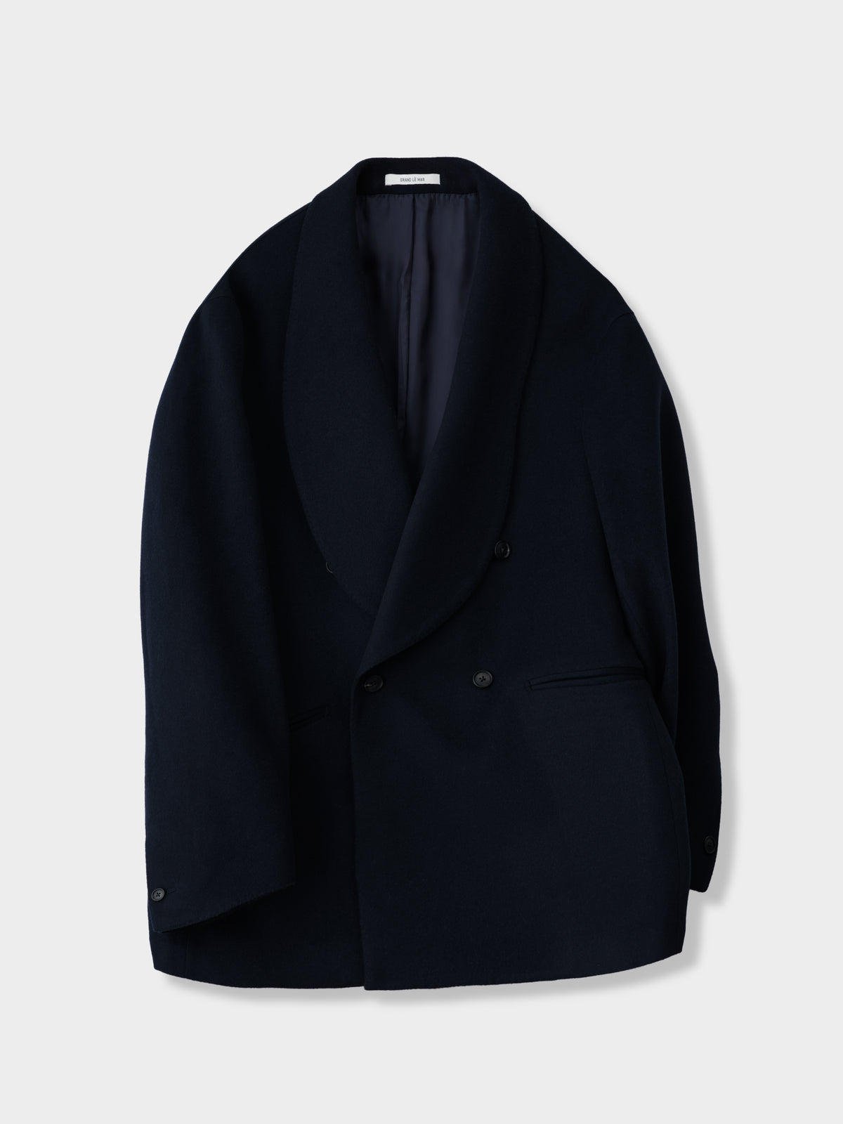 Navy Wool Cashmere Suit (Casual Fit)
