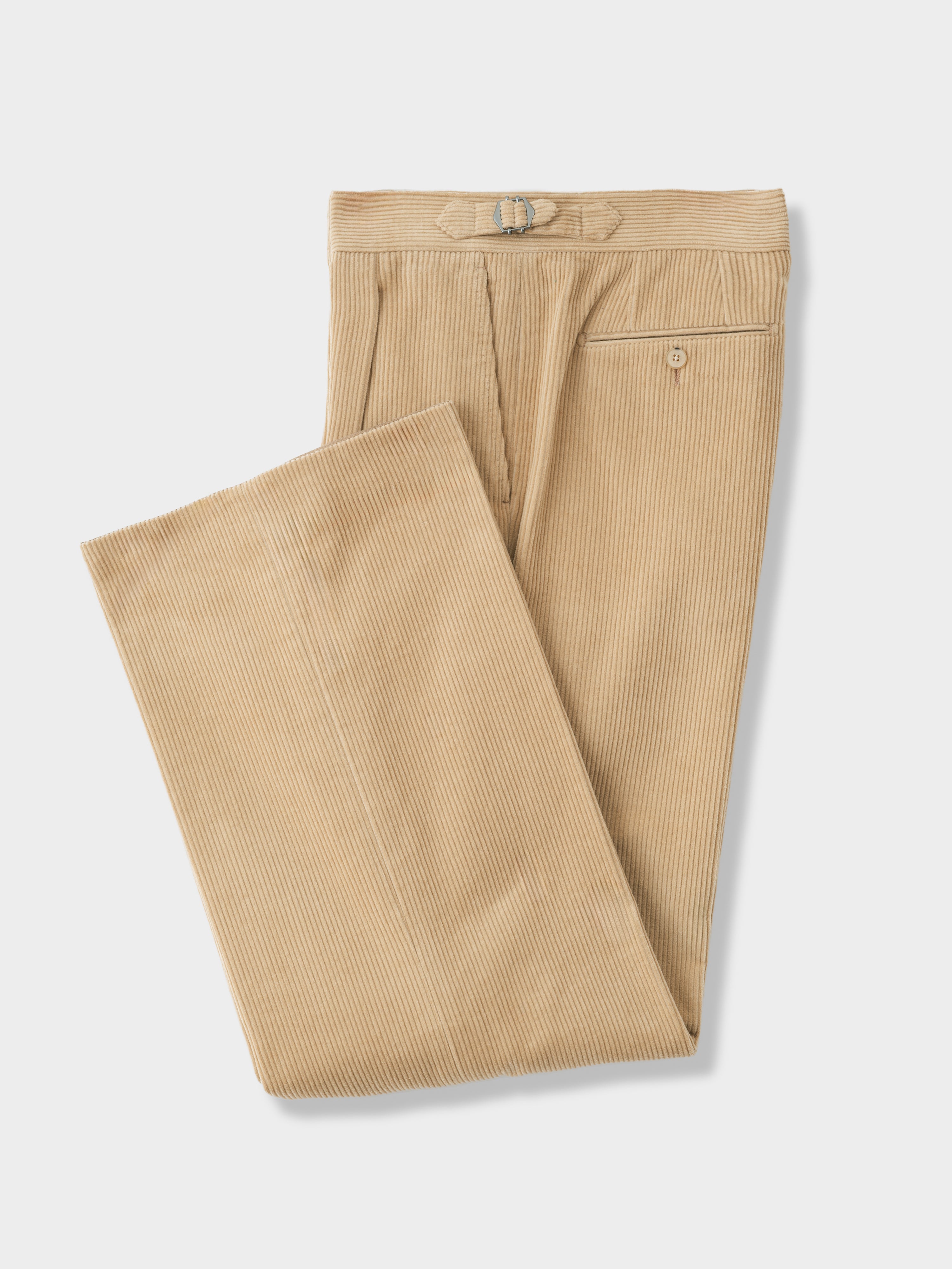 Fawn Cotton Corduroy Trousers (Extra Wide Fit)