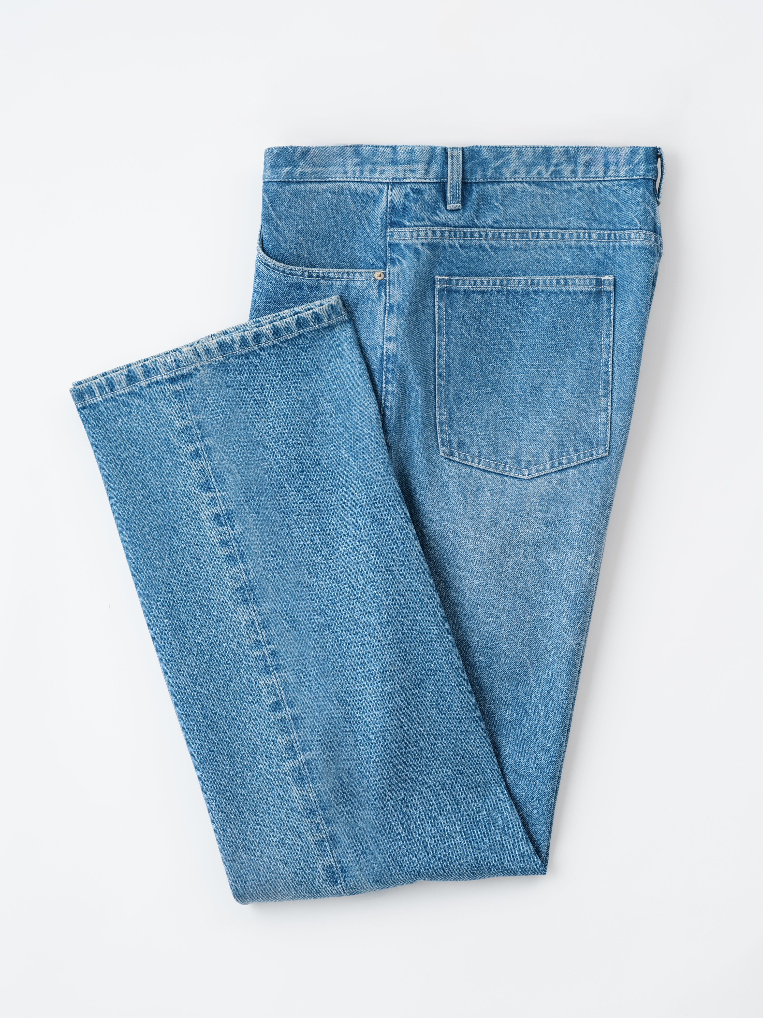 Mid Blue Washed Denim Jeans
