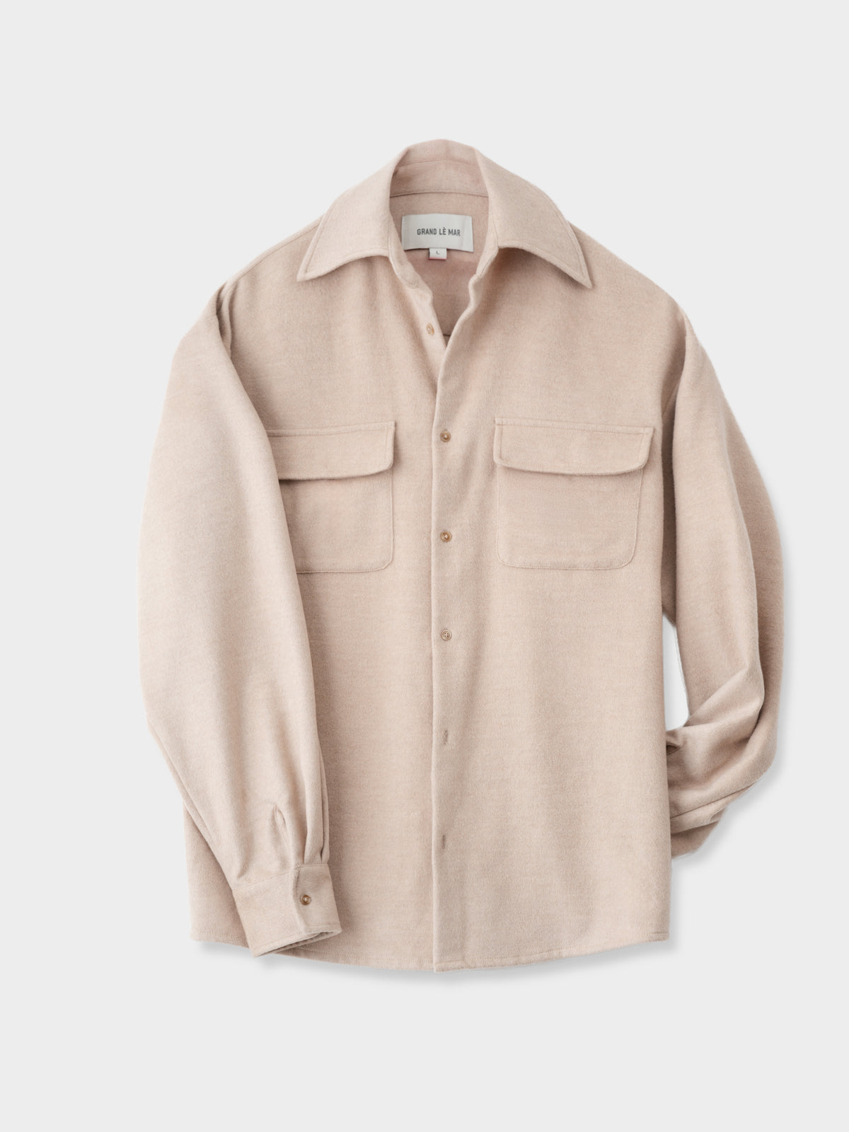Cream Wool Cashmere Silk Shirt