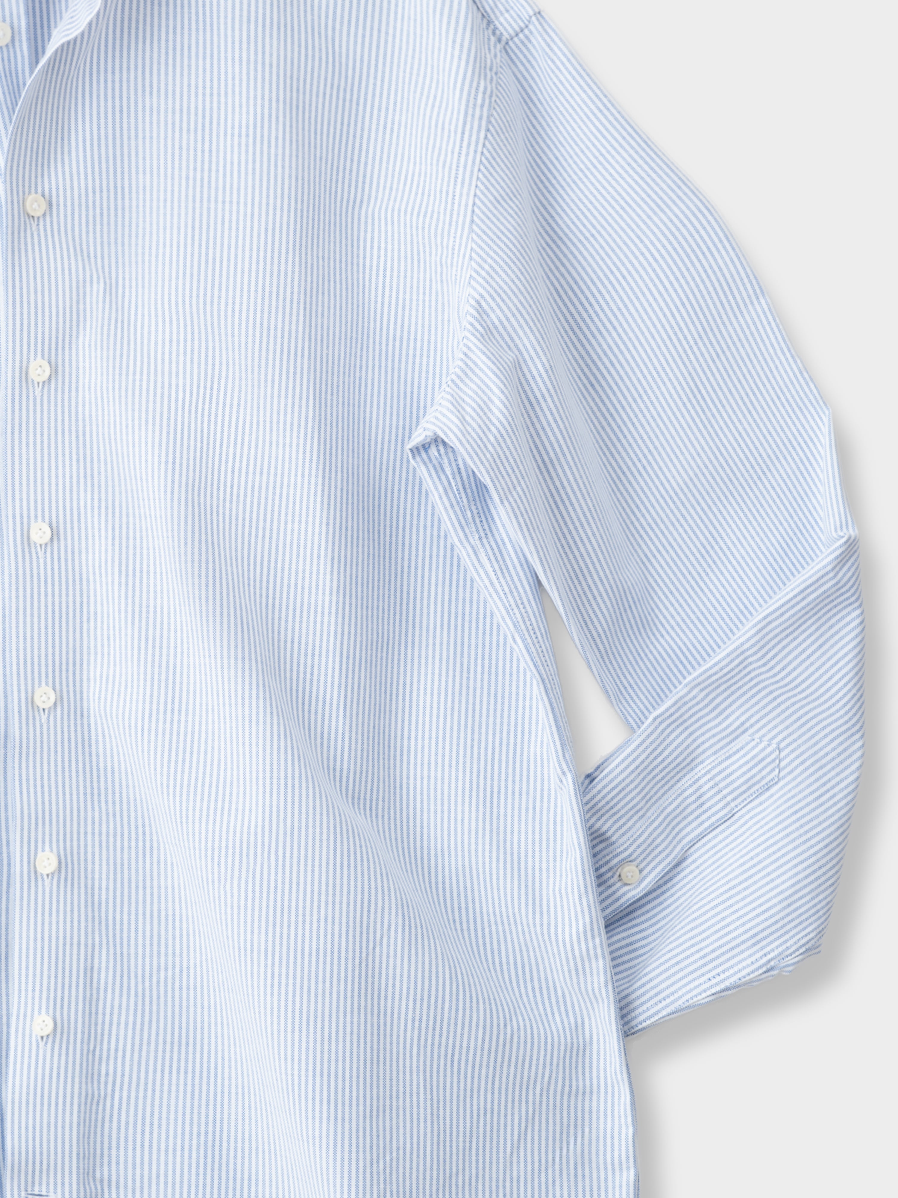 Light Blue Striped Oxford Button-Down Shirt