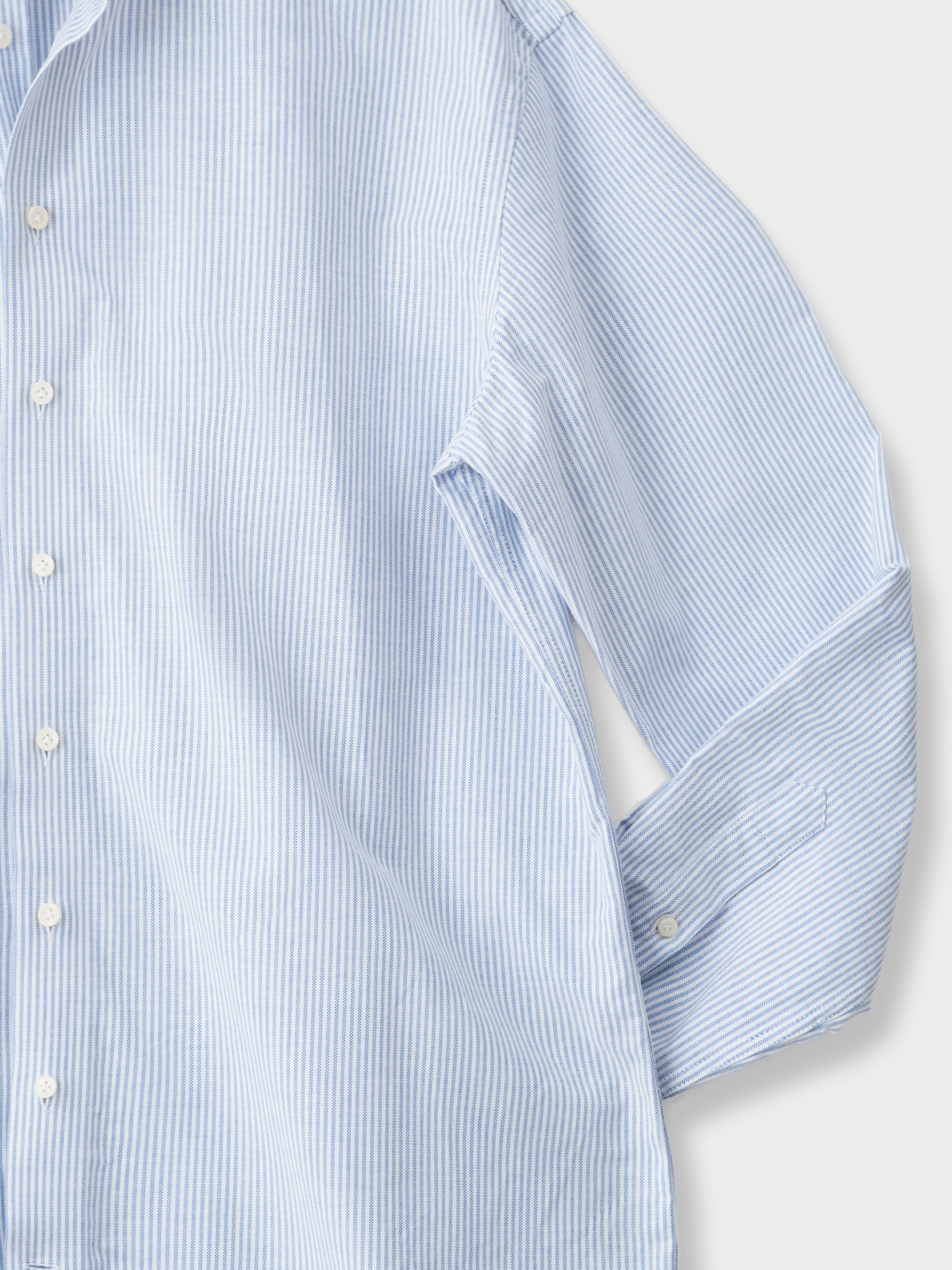 Light Blue Striped Oxford Button-Down Shirt