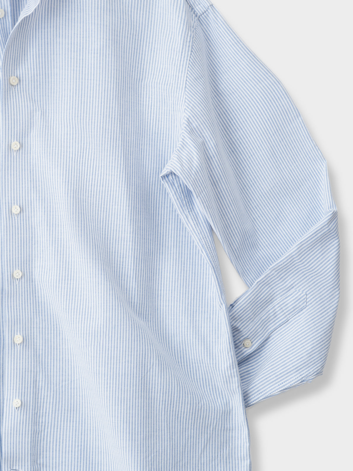 Light Blue Striped Oxford Button-Down Shirt
