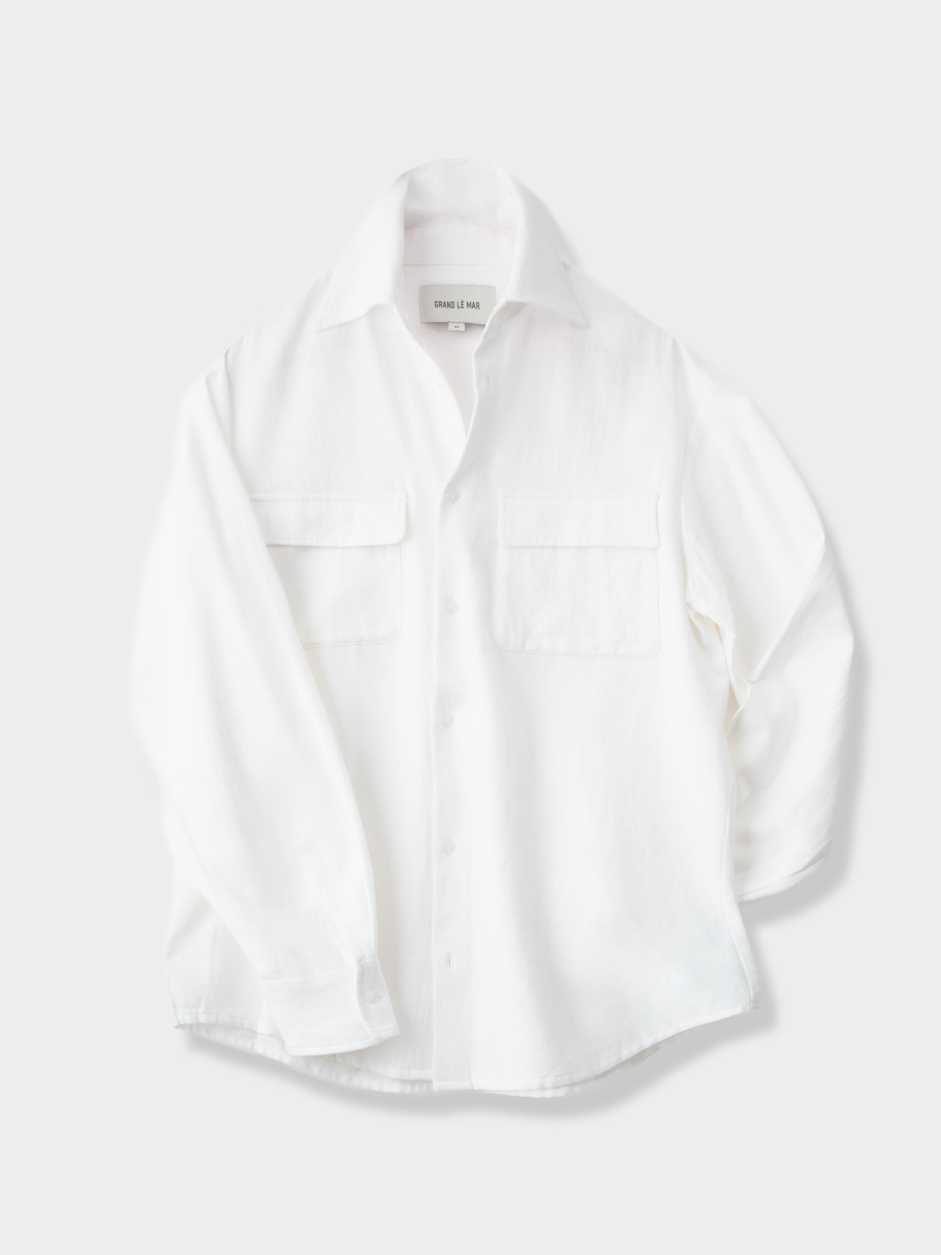 Ivory Cotton Flannel Shirt