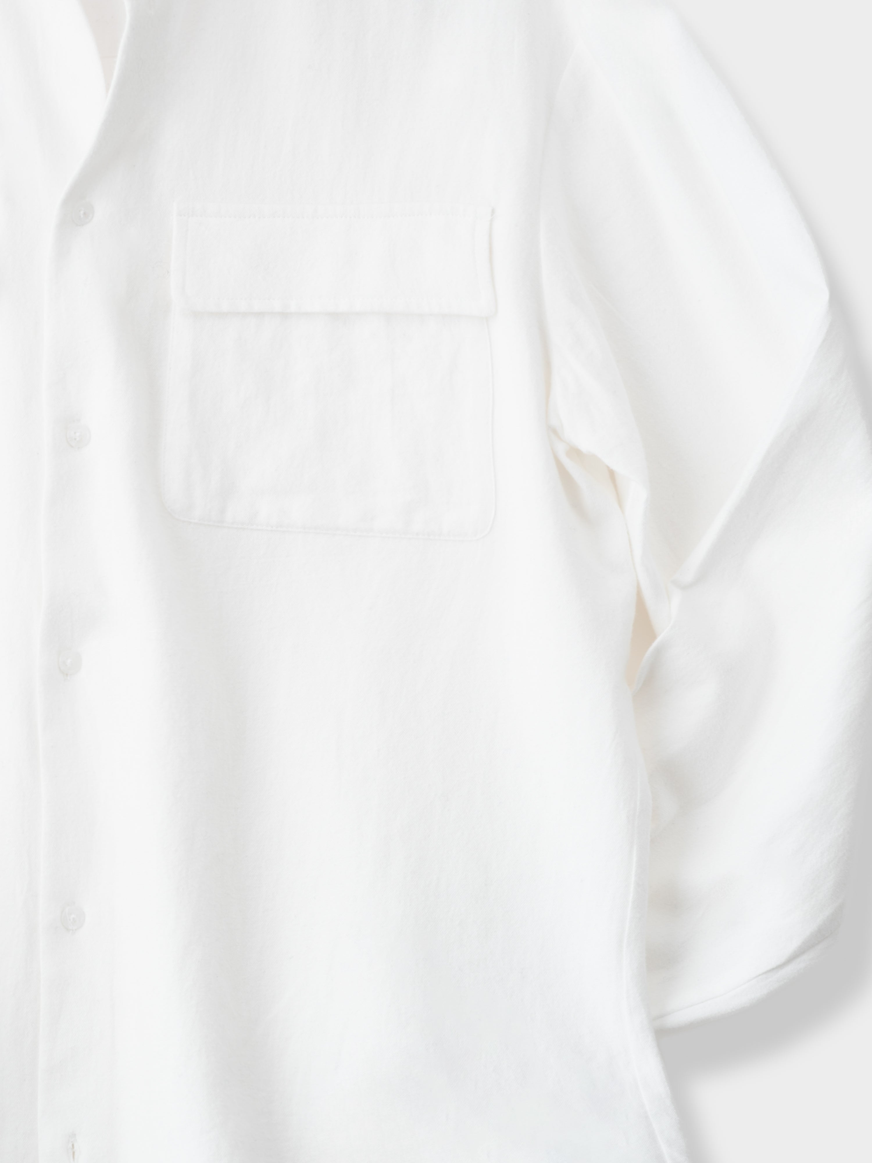 Ivory Cotton Flannel Shirt