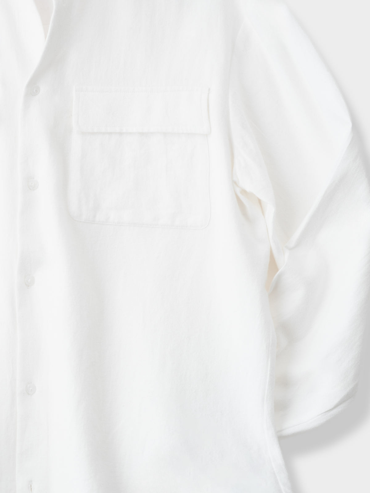 Ivory Cotton Flannel Shirt