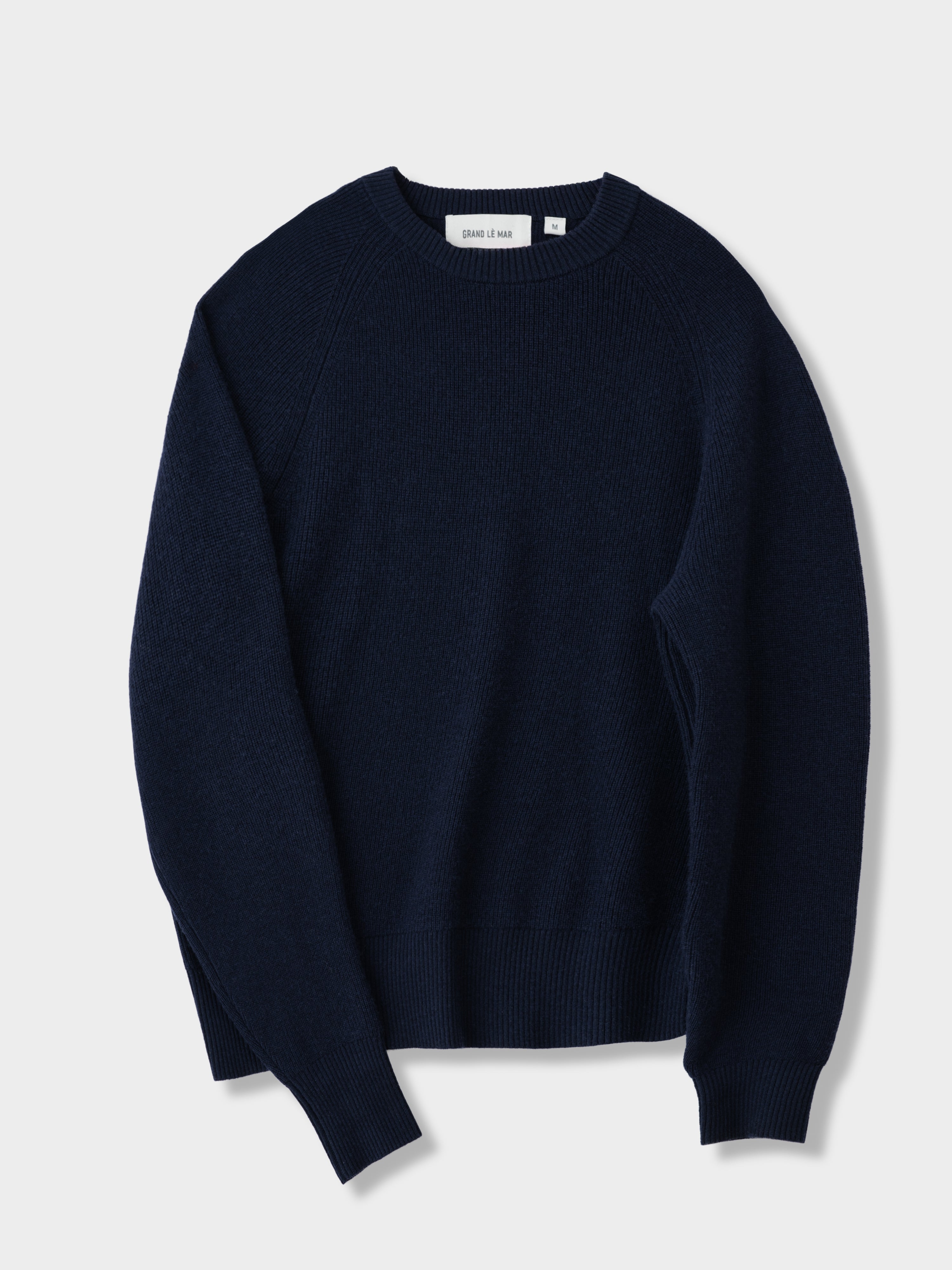Navy Wool Cashmere Crewneck