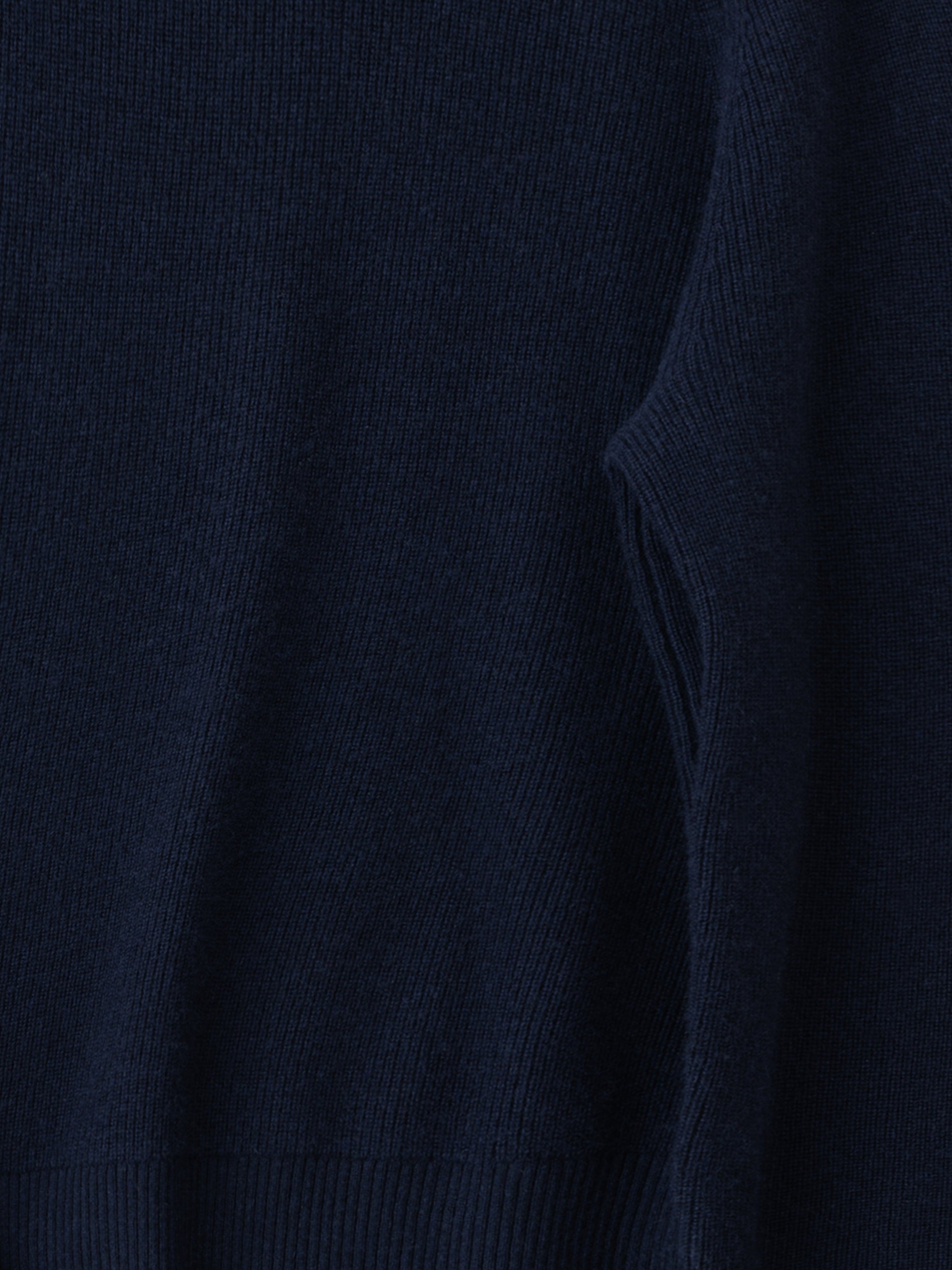 Navy Wool Cashmere Crewneck