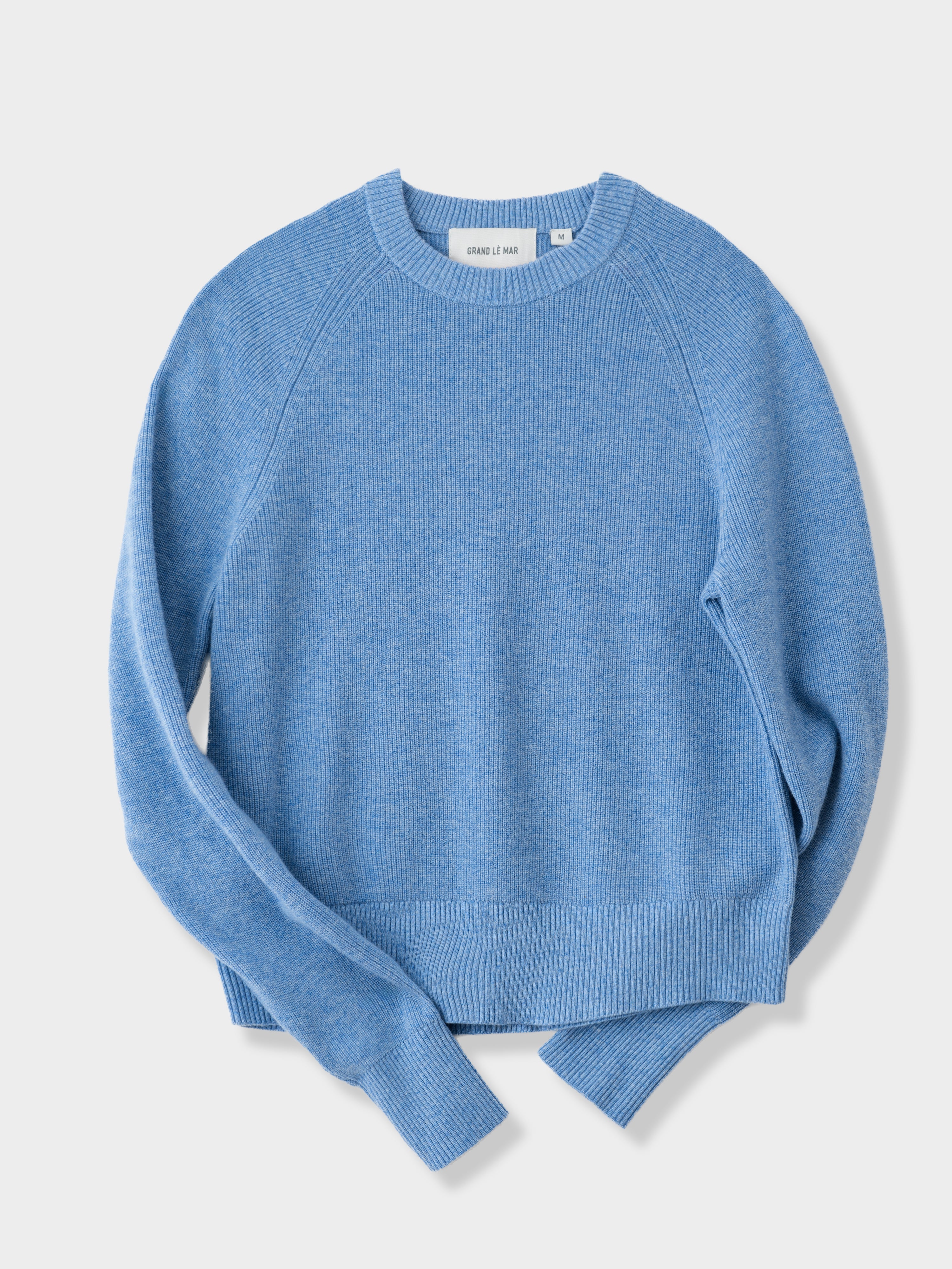 Denim Wool Cashmere Crewneck