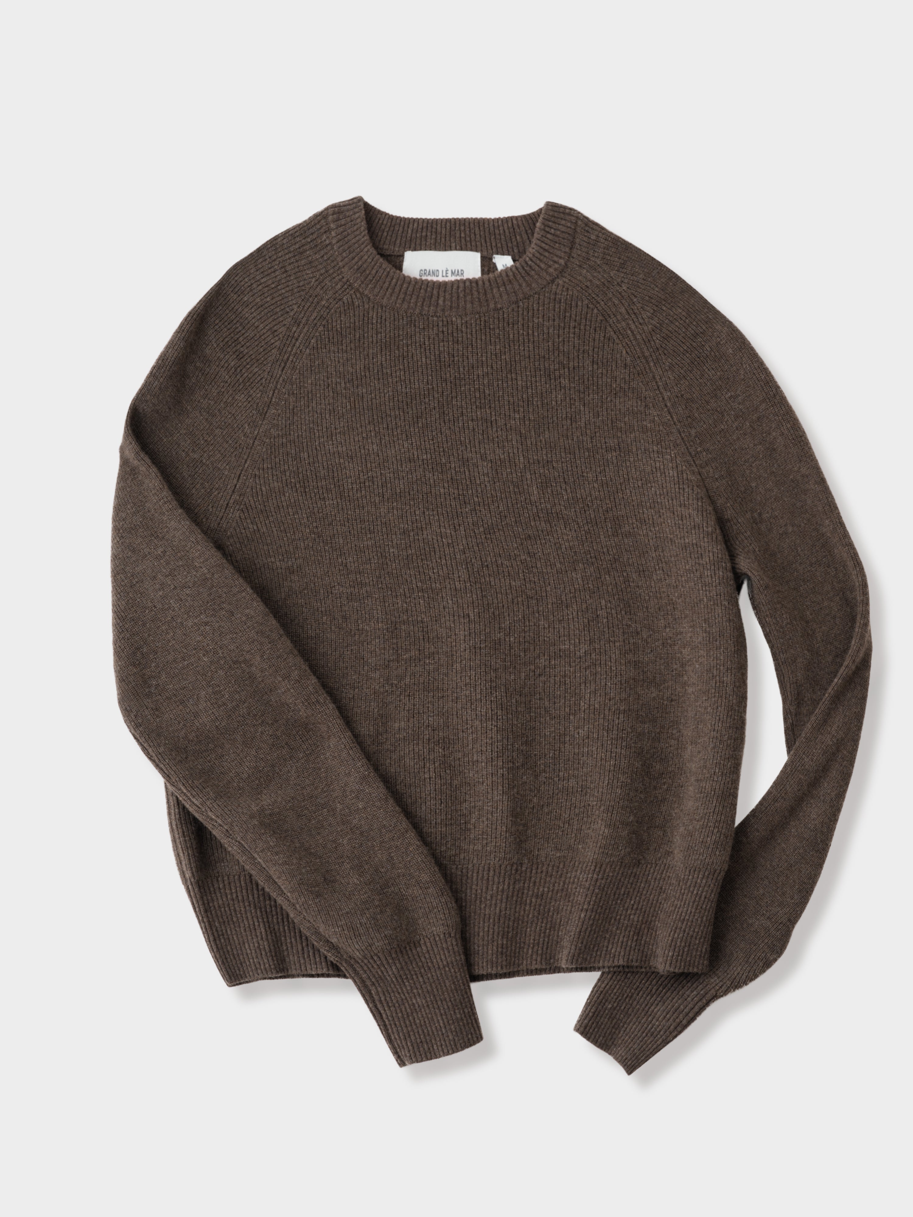 Brown Wool Cashmere Crewneck