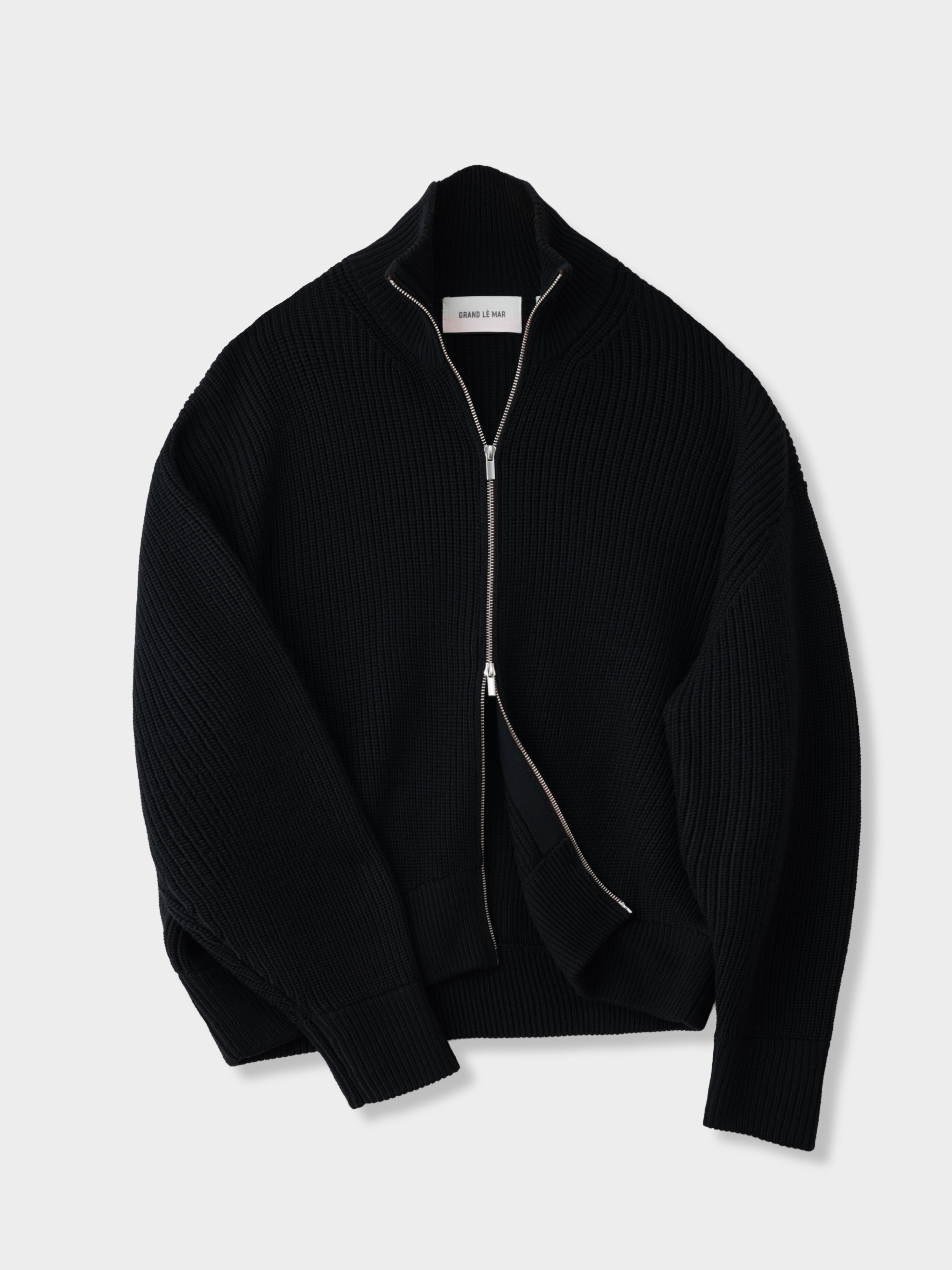 Black Wool Full Zip