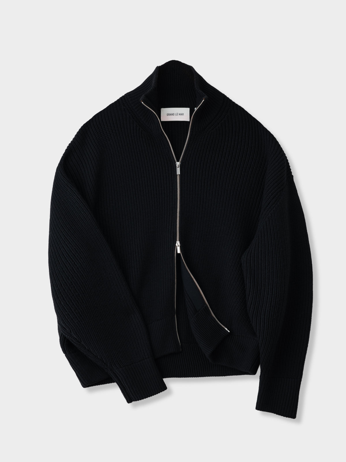 Black Wool Full Zip