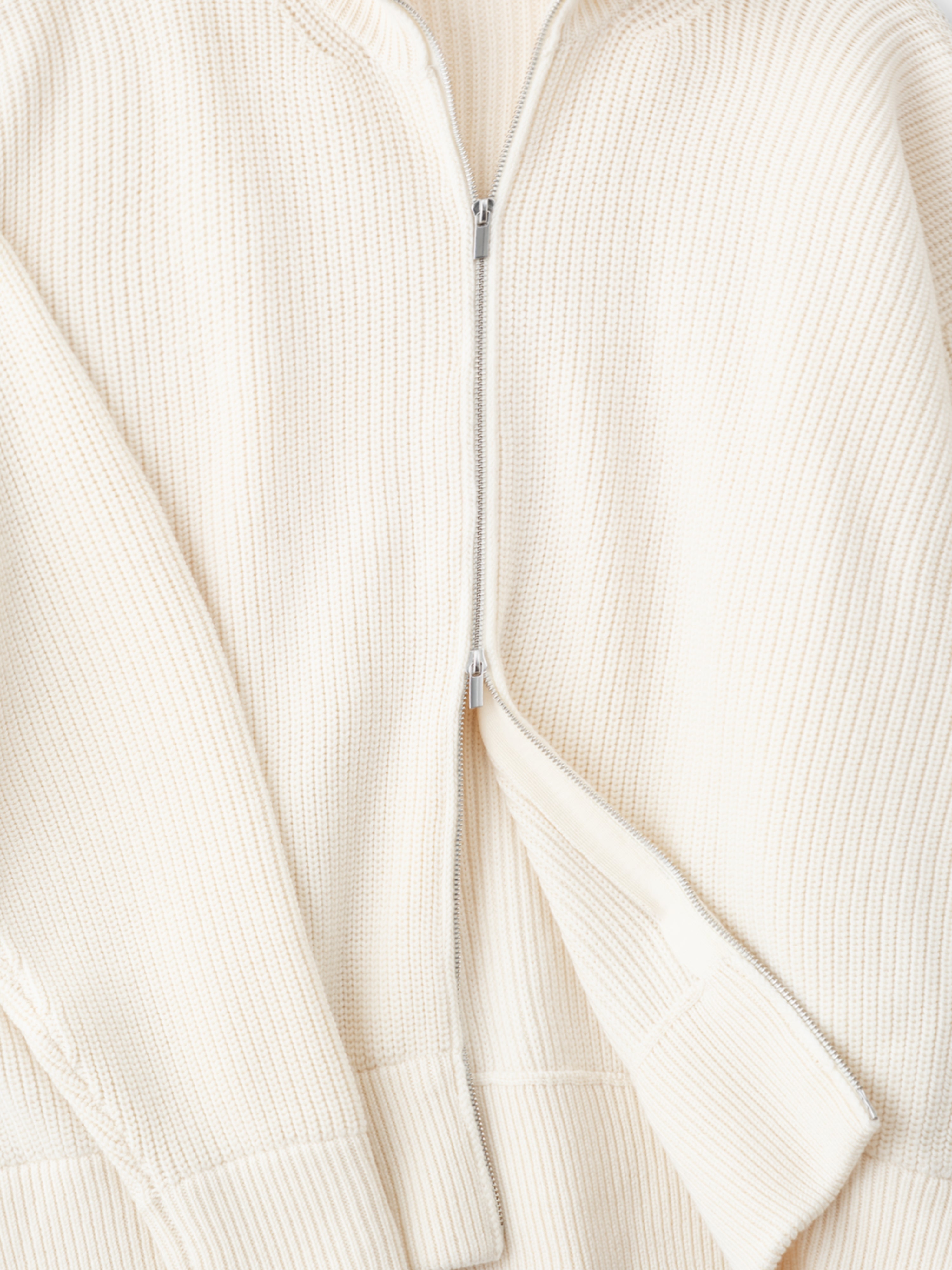 Ivory Wool Full Zip