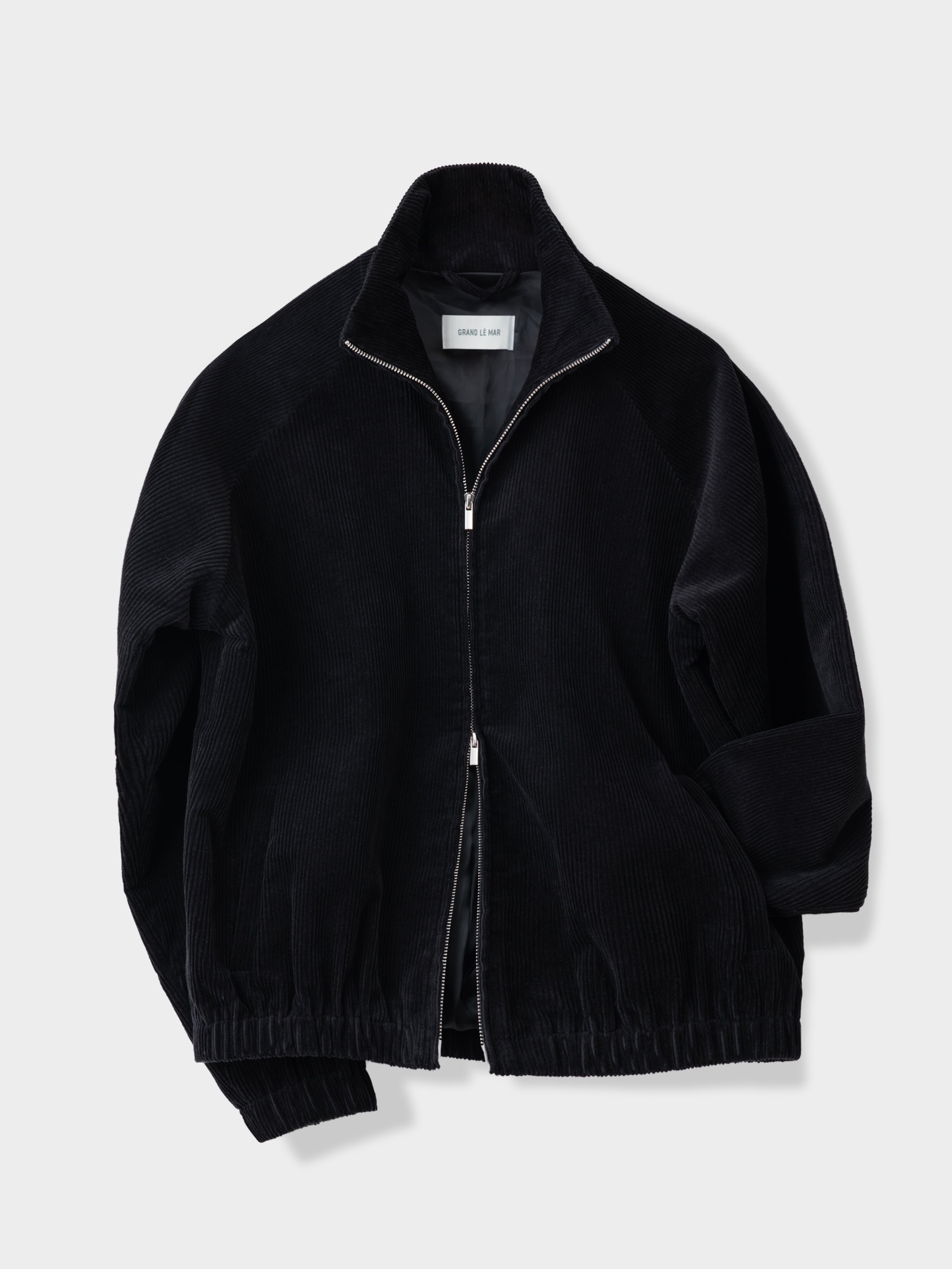 Black Corduroy Bomber Jacket