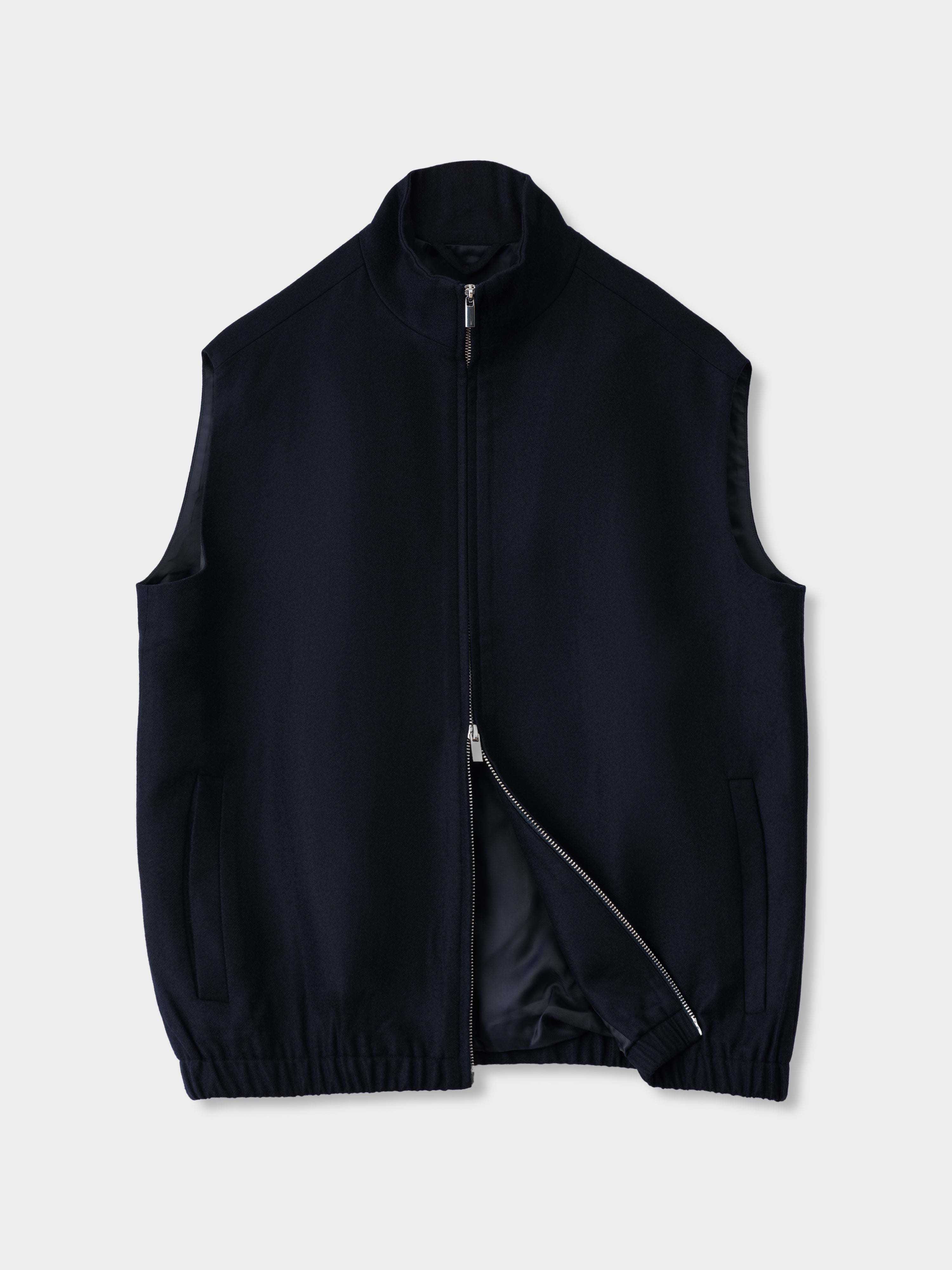 Navy Flannel Wool Vest