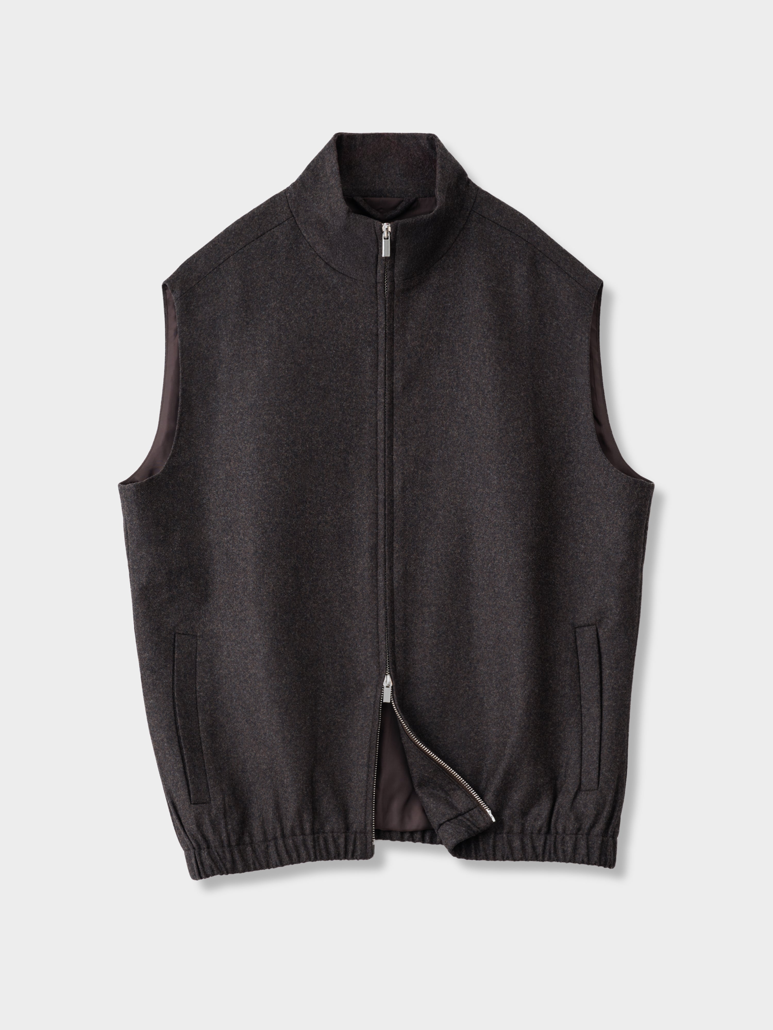 Brown Flannel Wool Vest
