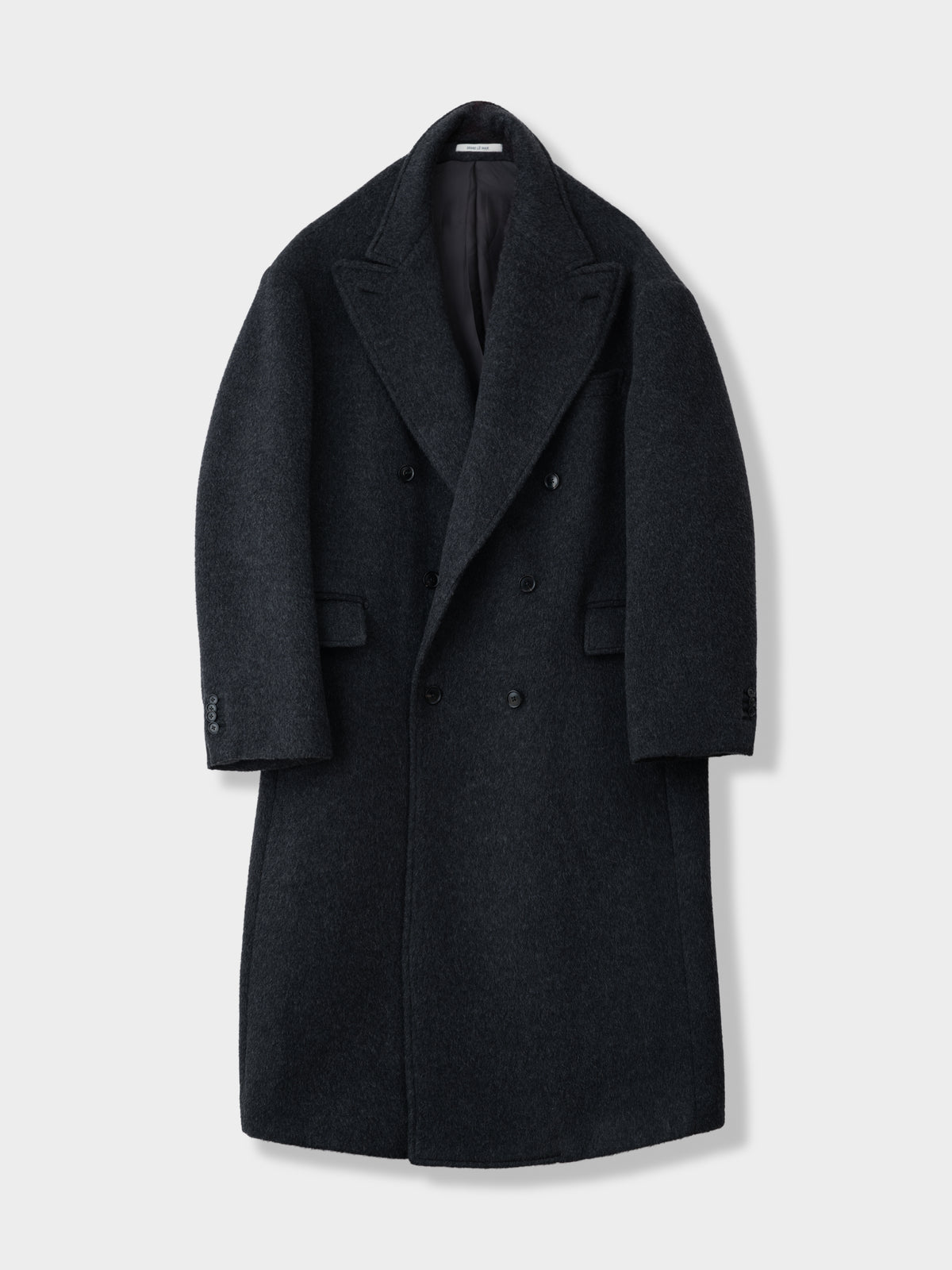 Charcoal Wool Camel Coat (Casual Fit)