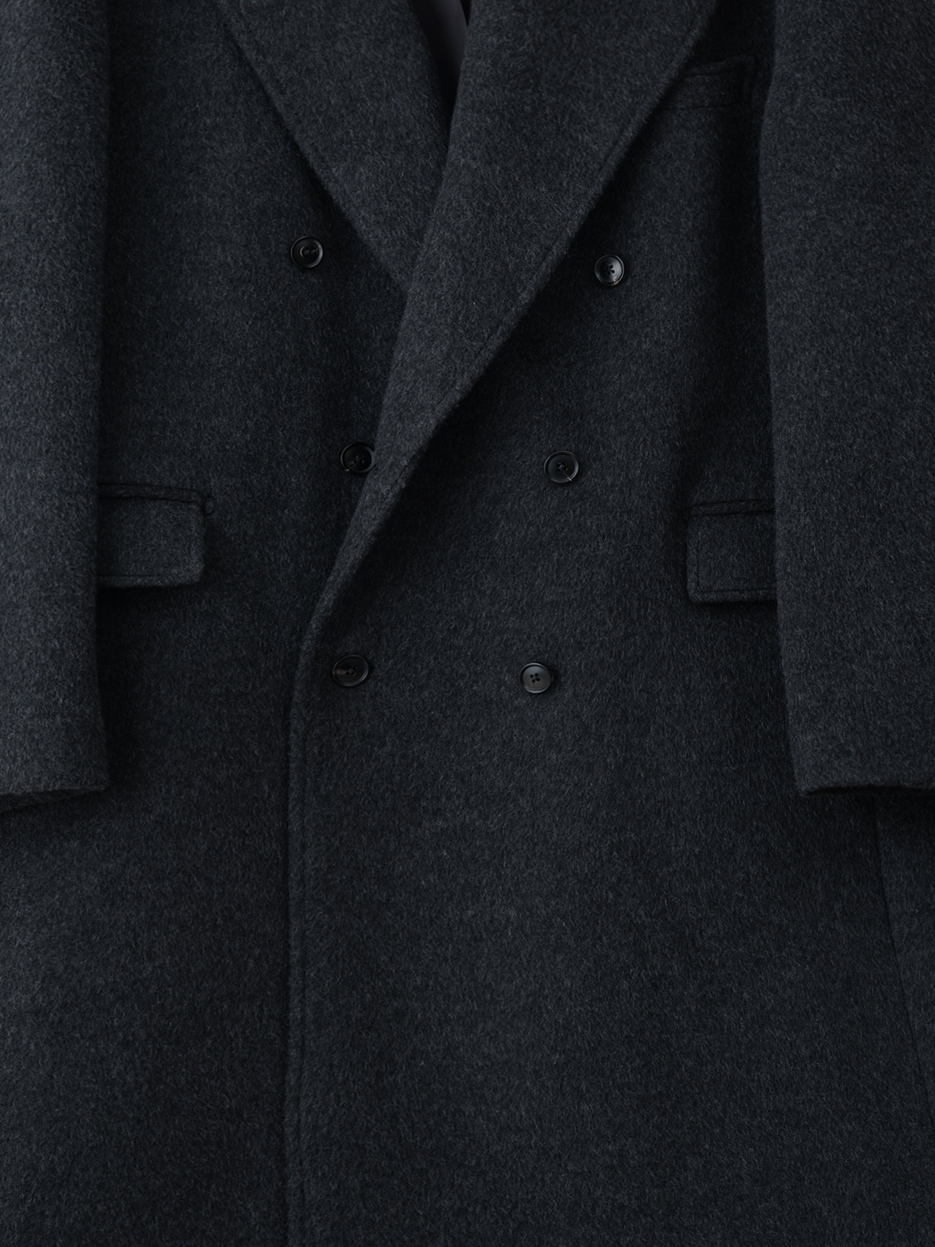 Charcoal Wool Camel Coat (Casual Fit)
