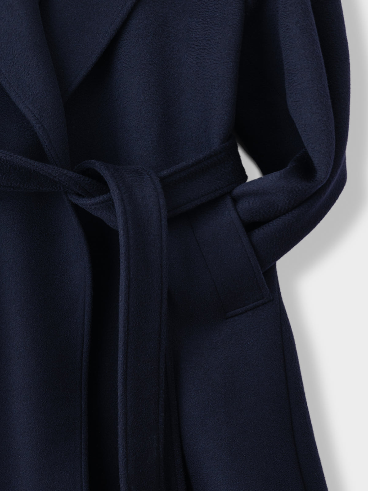 Midnight Blue Wool Cashmere Raglan Coat (DB)