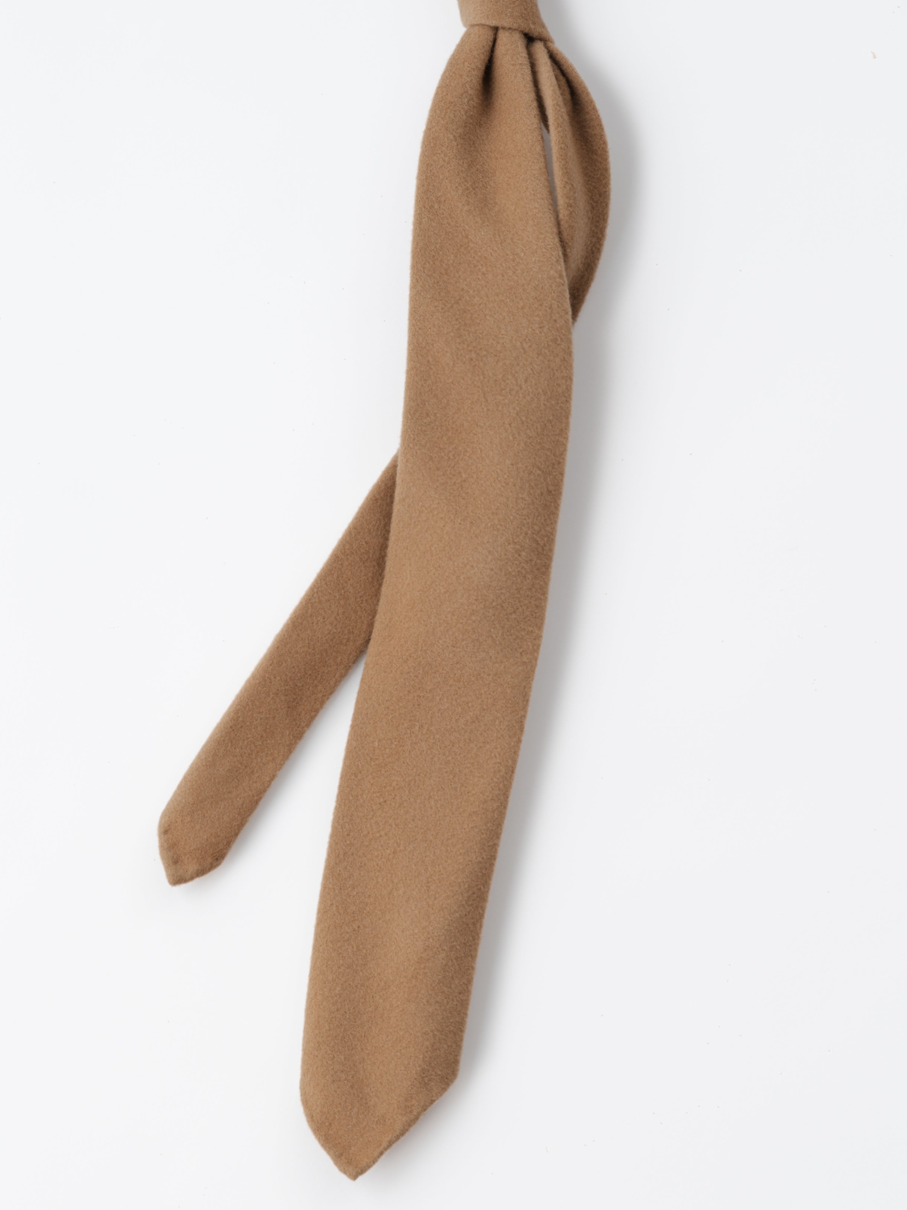 Camel Wool Cashmere Silk Tie