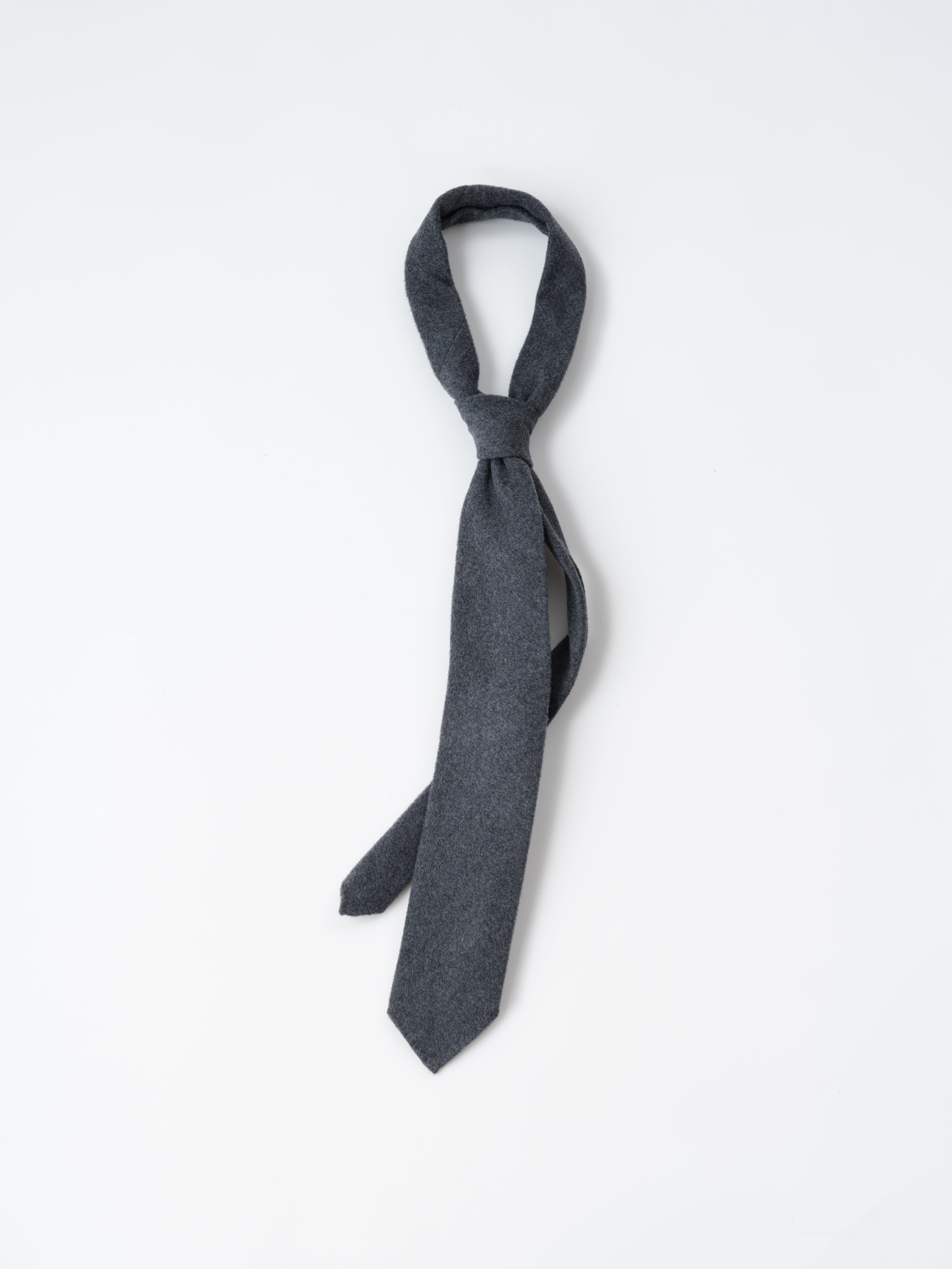 Heather Grey Wool Cashmere Silk Tie