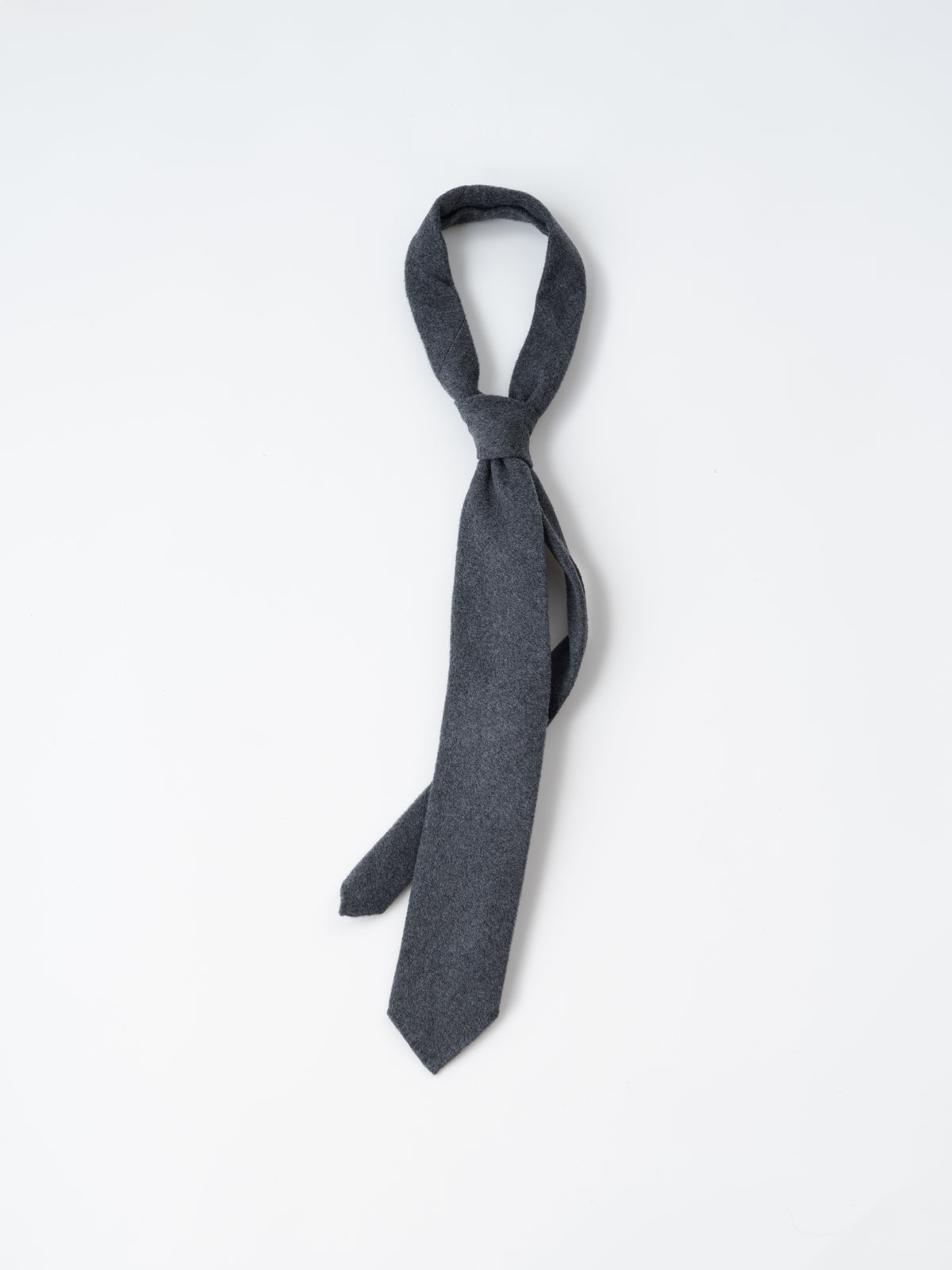 Heather Grey Wool Cashmere Silk Tie