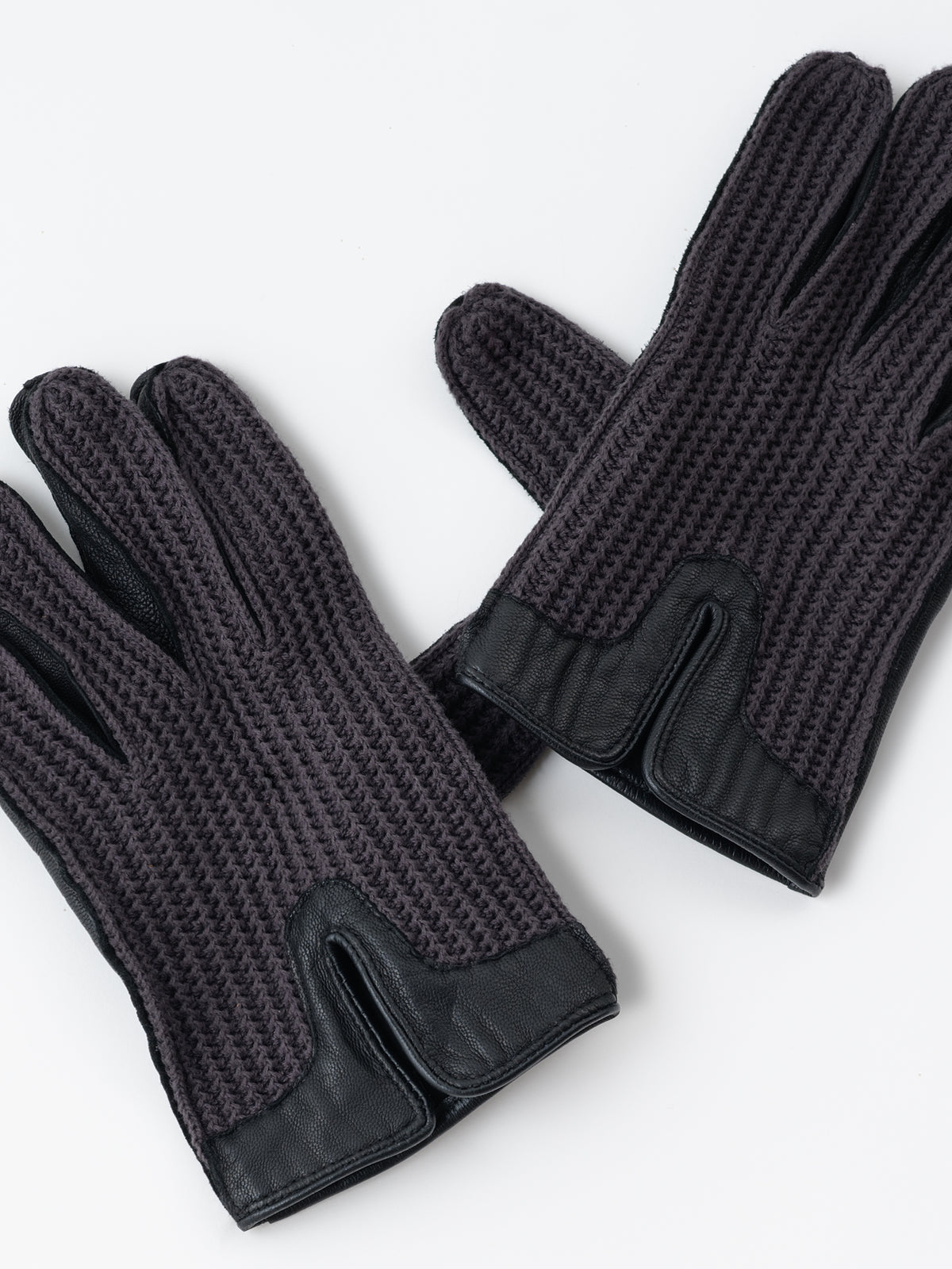 Grey Leather Gloves