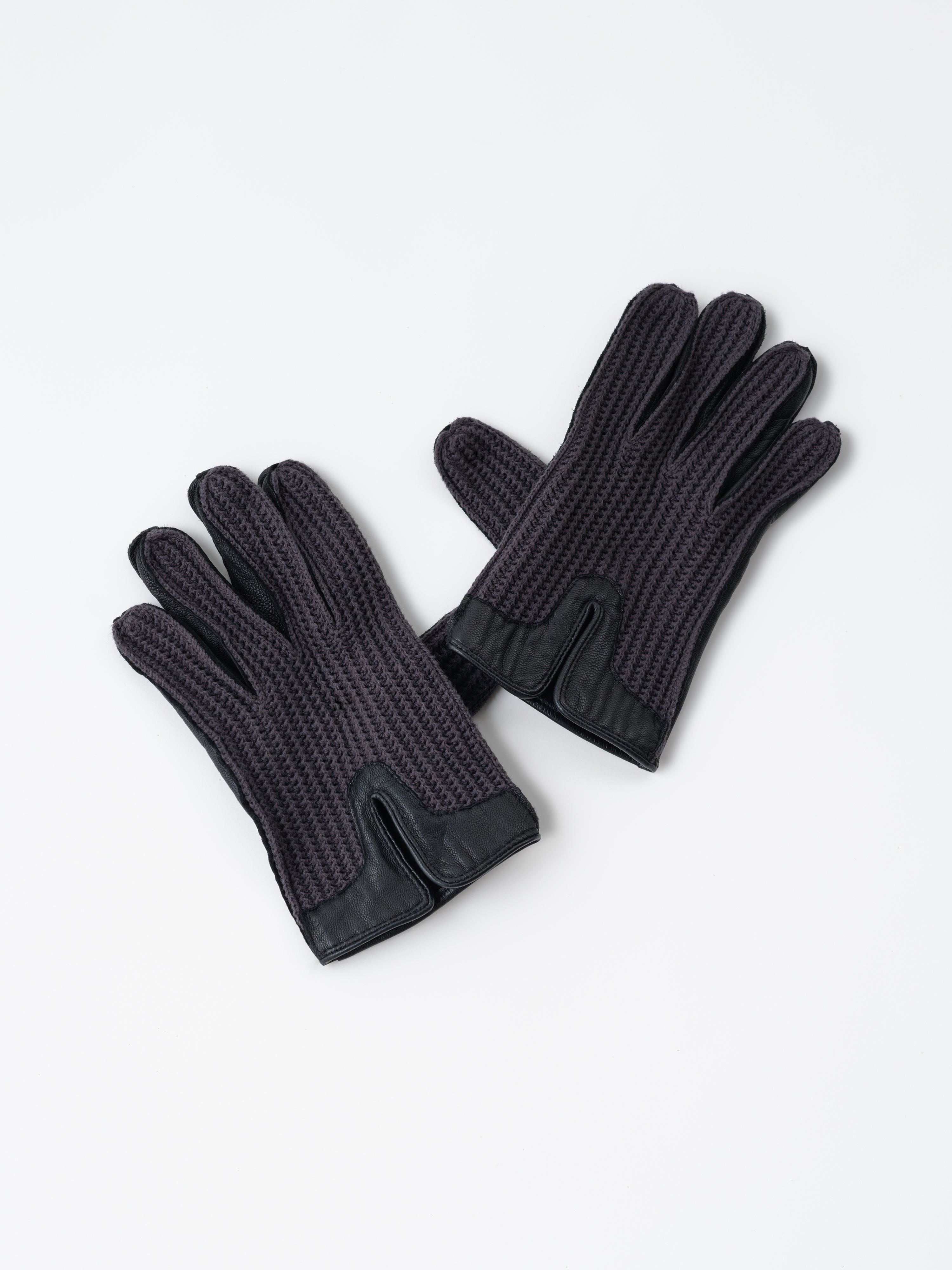 Grey Leather Gloves
