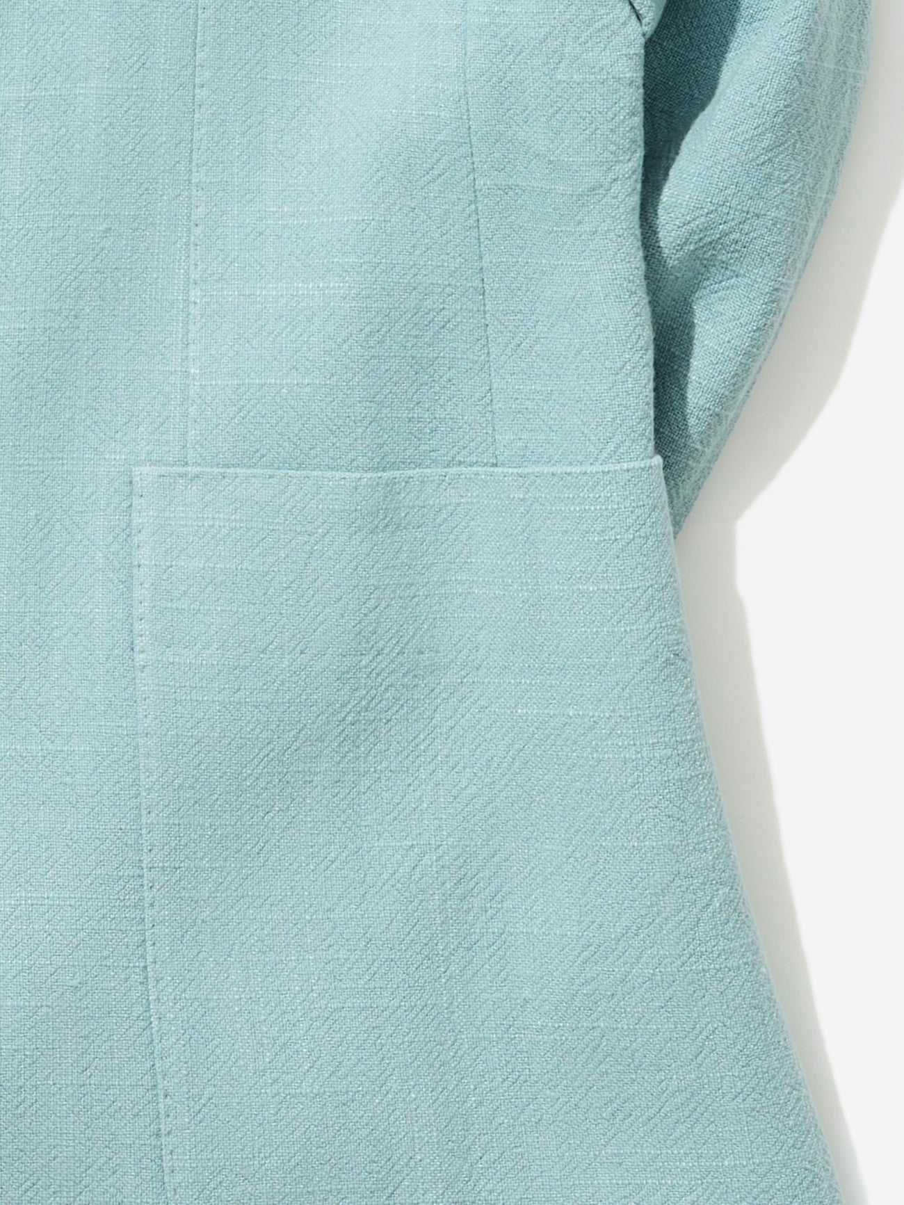 Aqua Stonewashed Linen Jacket - Grand Le Mar