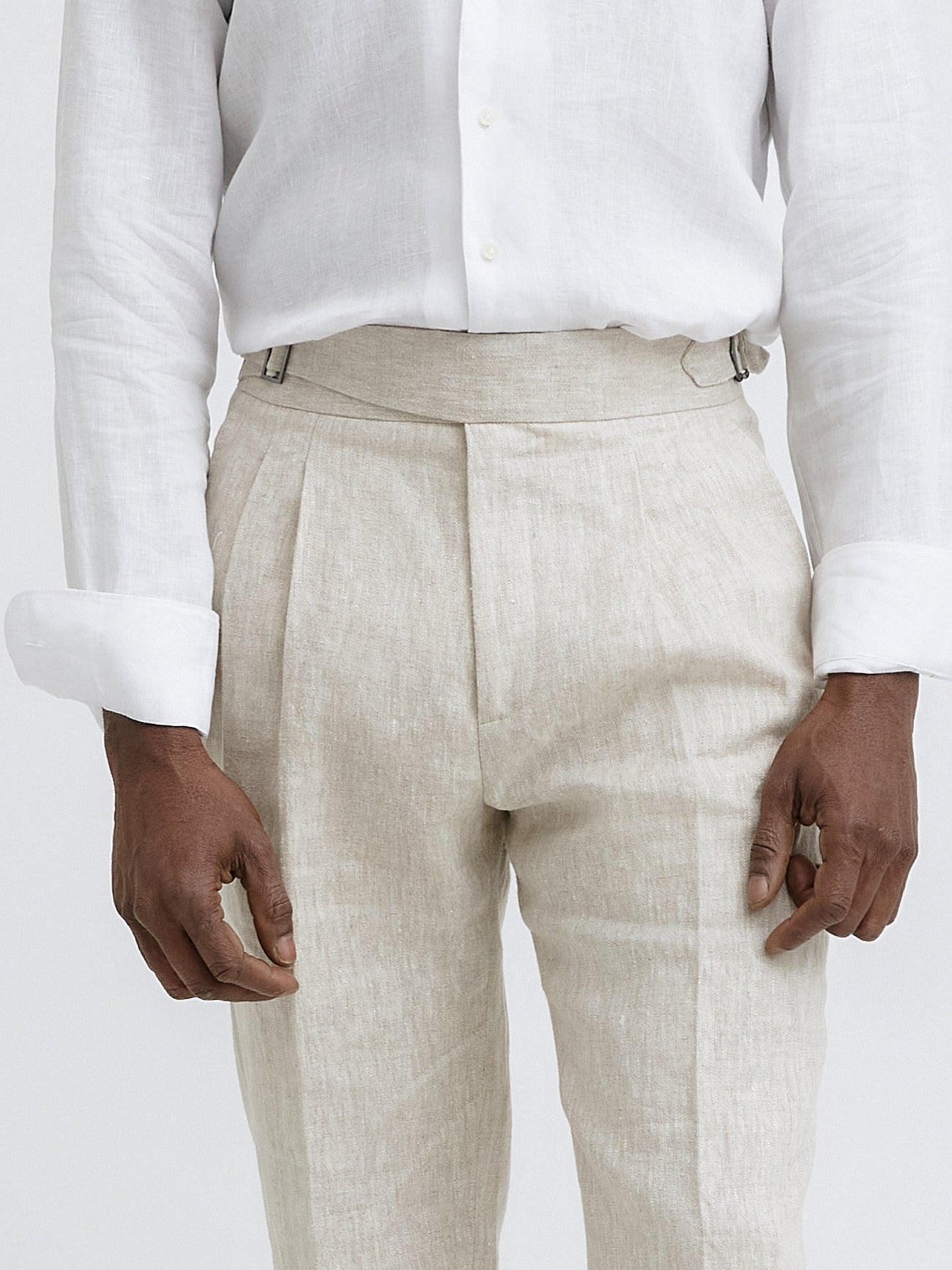 Cream Beige Linen Suit - Grand Le Mar