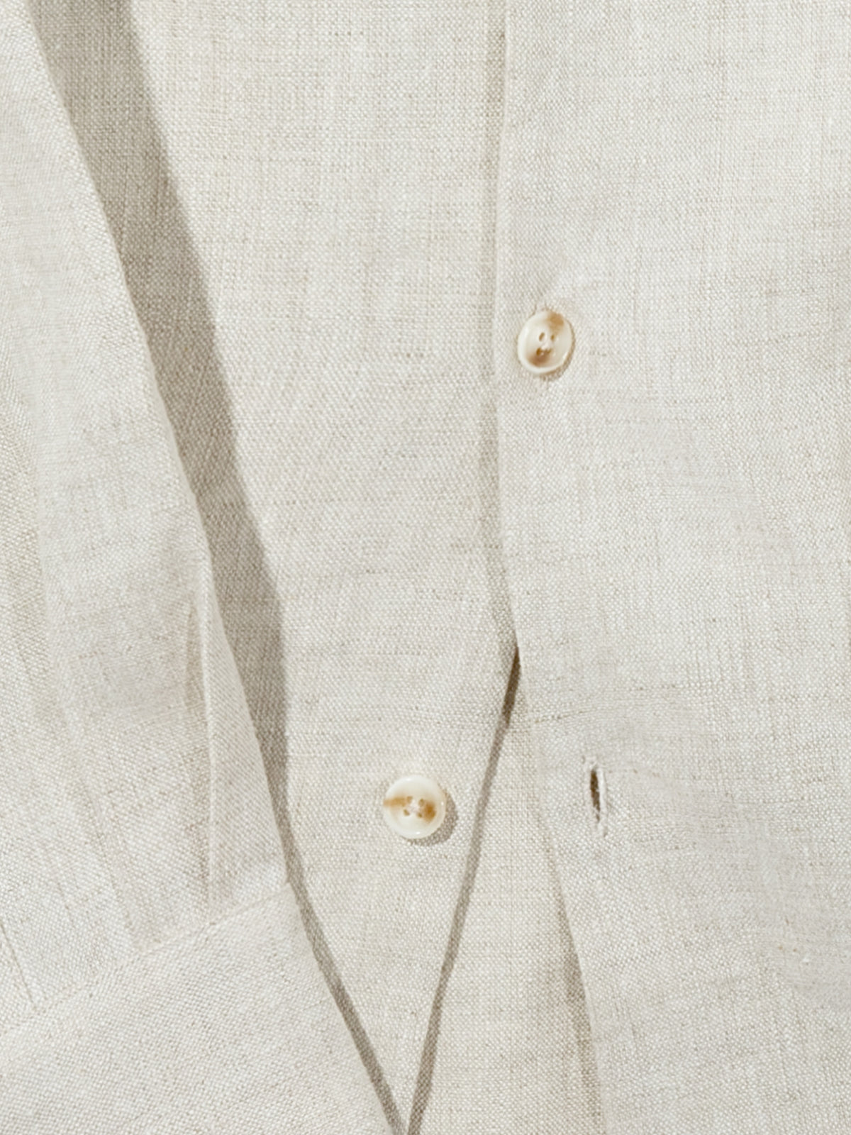 Beige Linen Shirt Jacket - Grand Le Mar