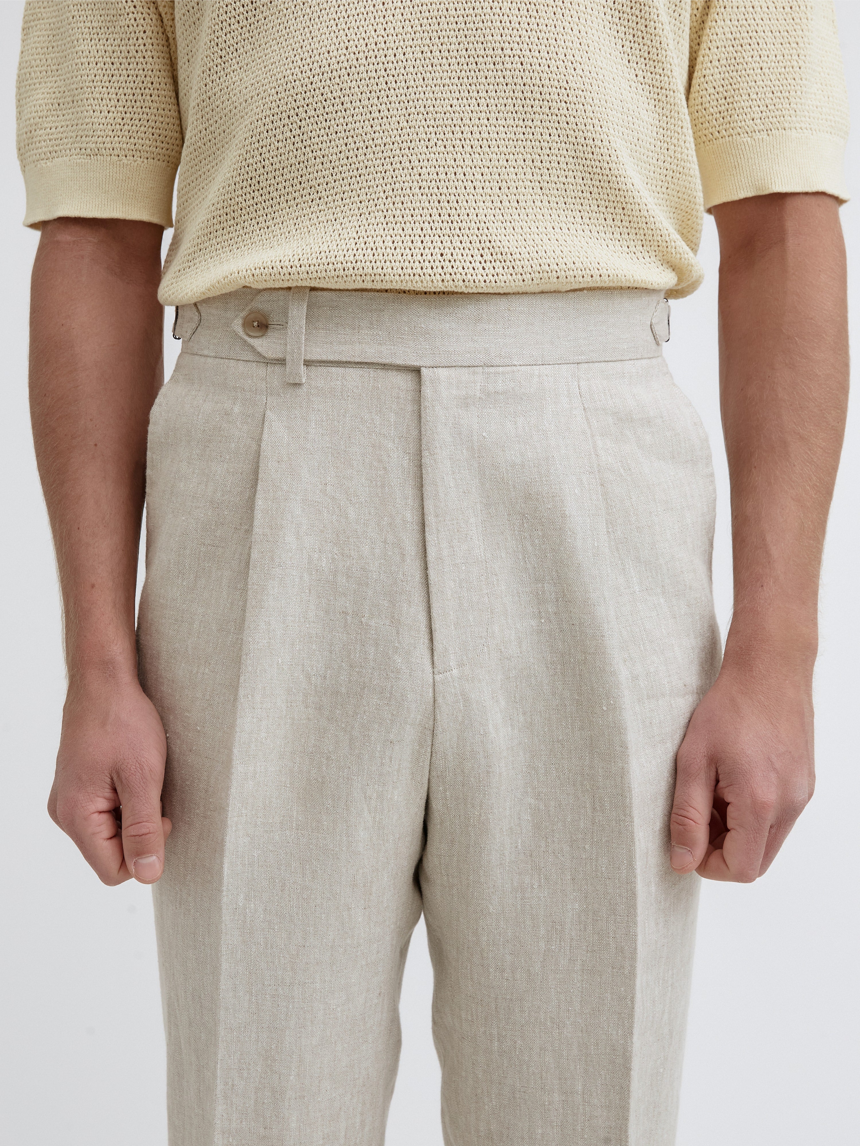 Cream Beige Linen Suit - Grand Le Mar