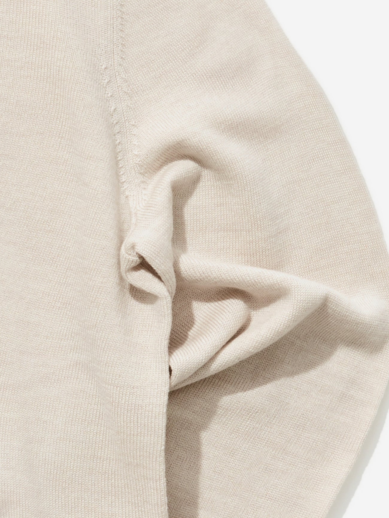 Beige Merino Wool Polo - Grand Le Mar