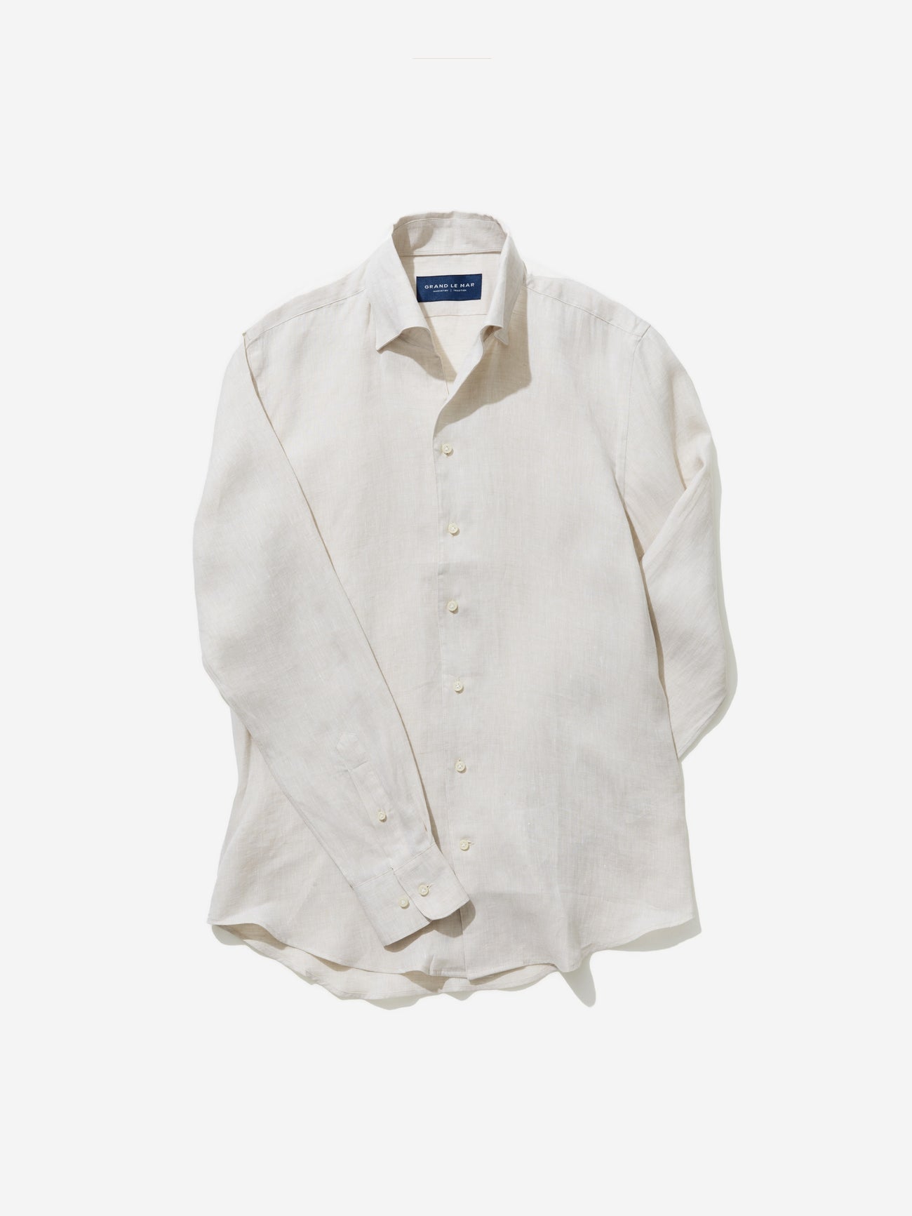 Beige One Piece Linen Shirt - Grand Le Mar