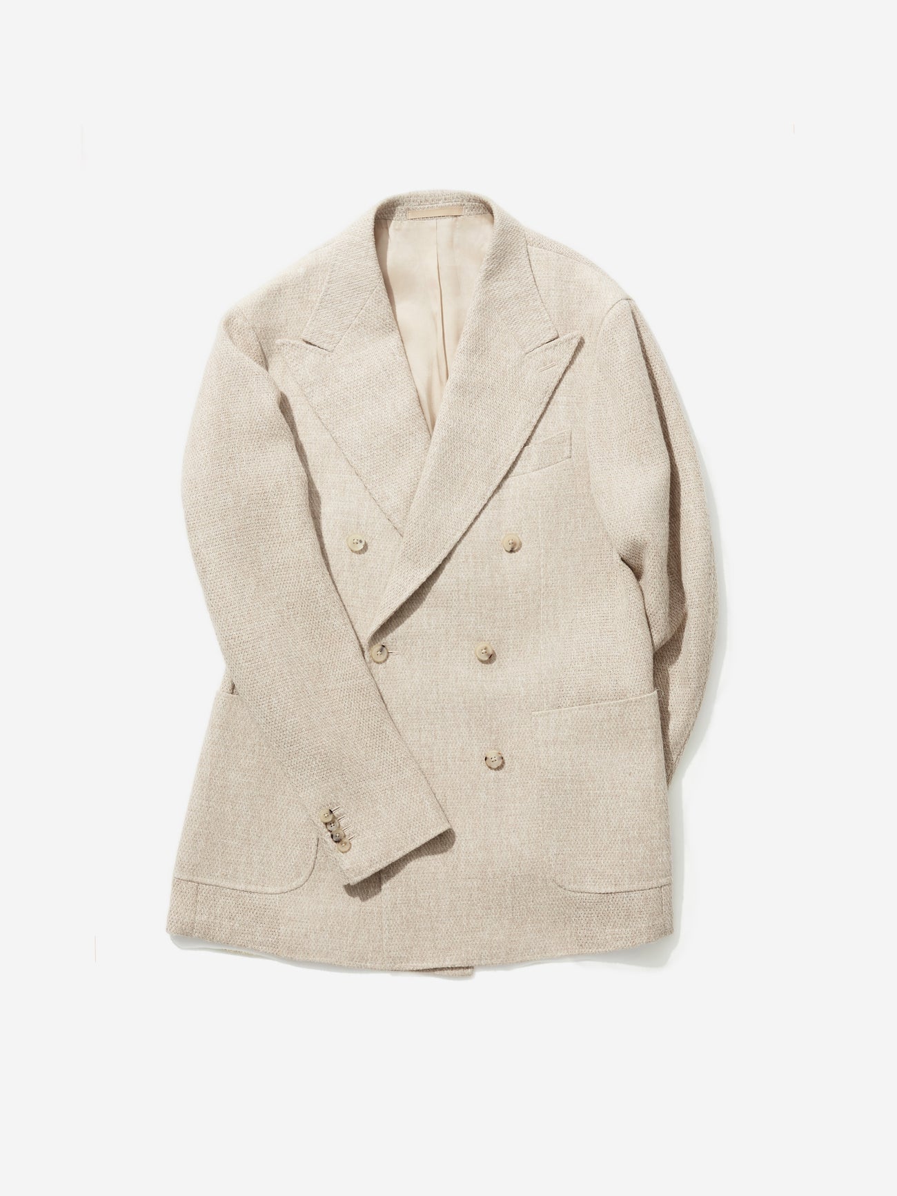 Cream Alpaca Wool Linen Suit - Grand Le Mar