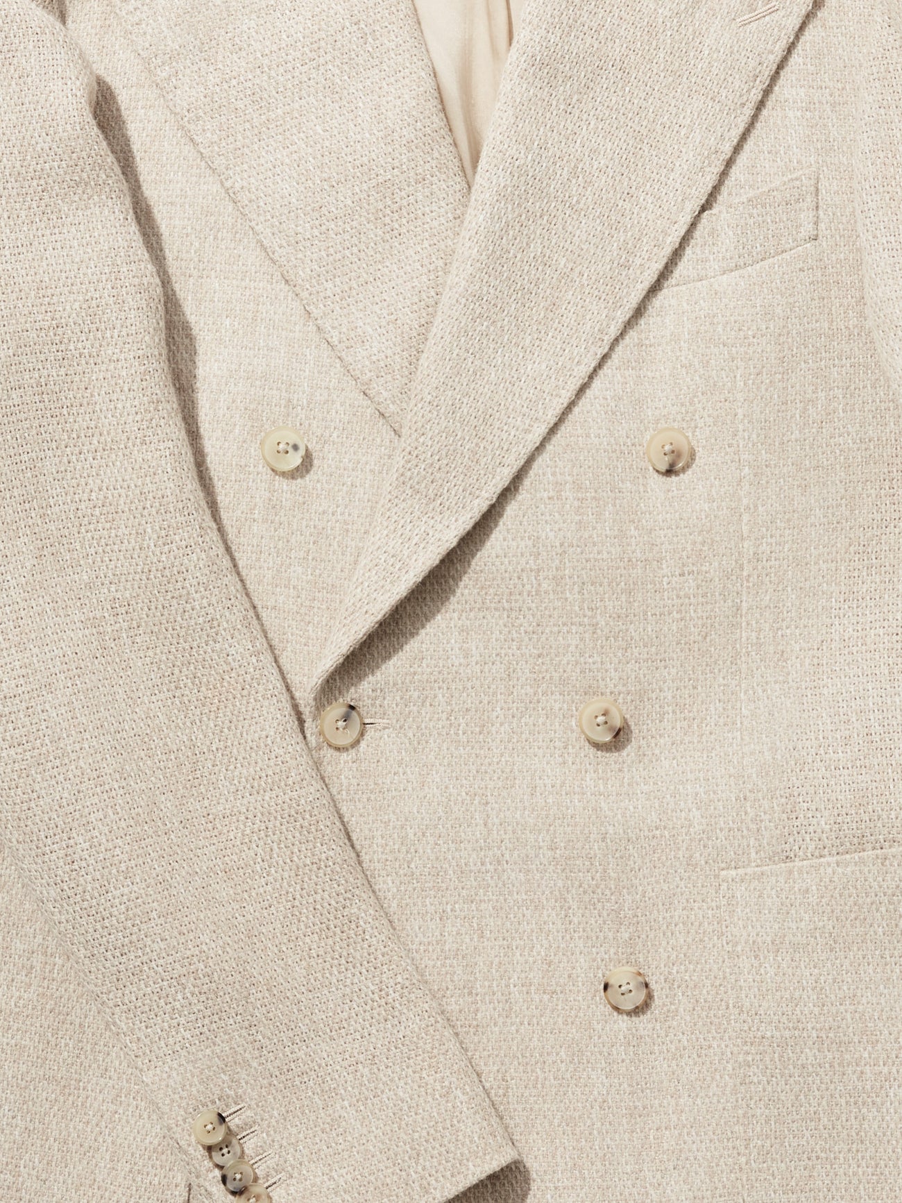 Cream Alpaca Wool Linen Suit - Grand Le Mar