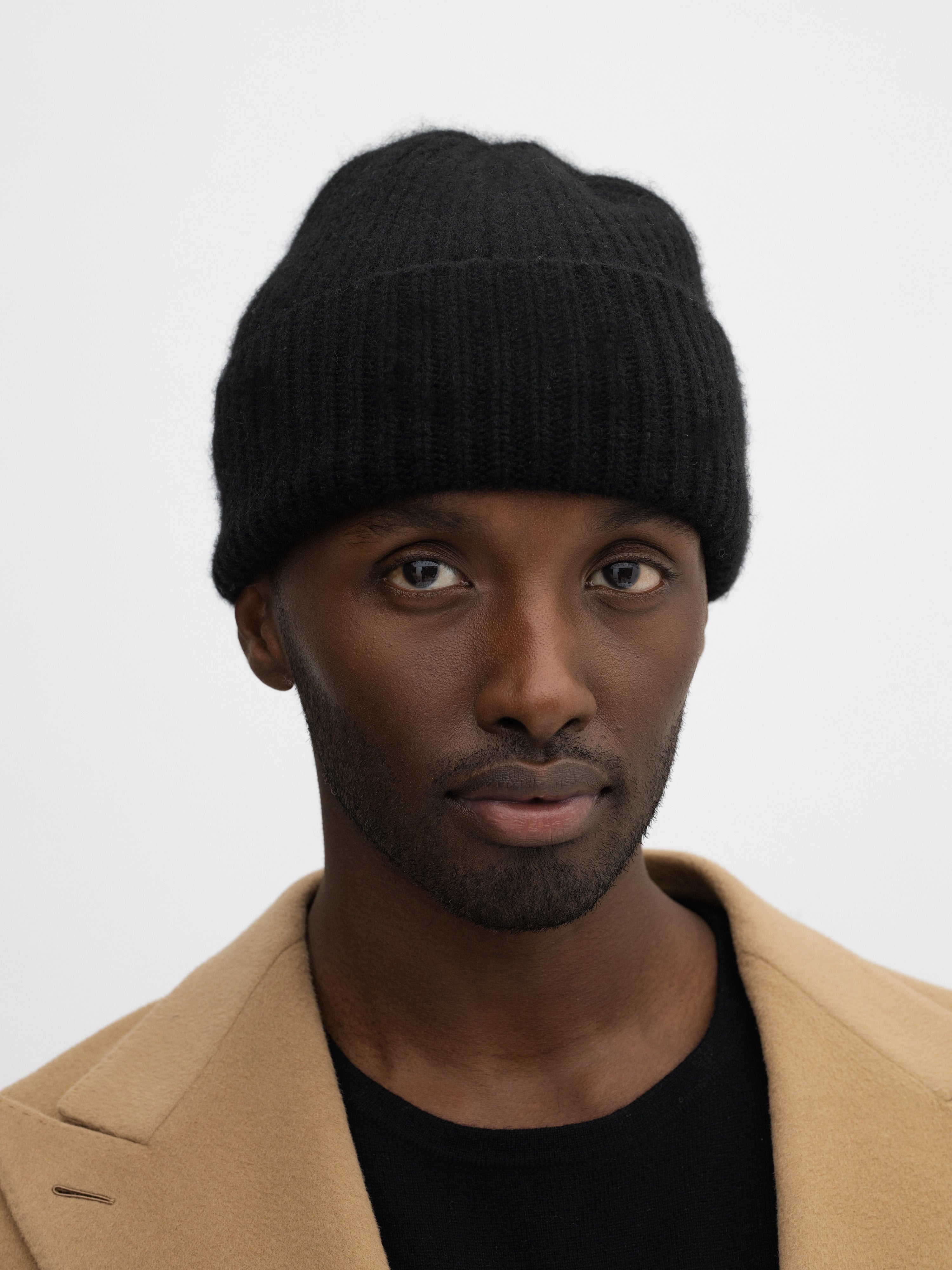 Black Cashmere Beanie - Grand Le Mar