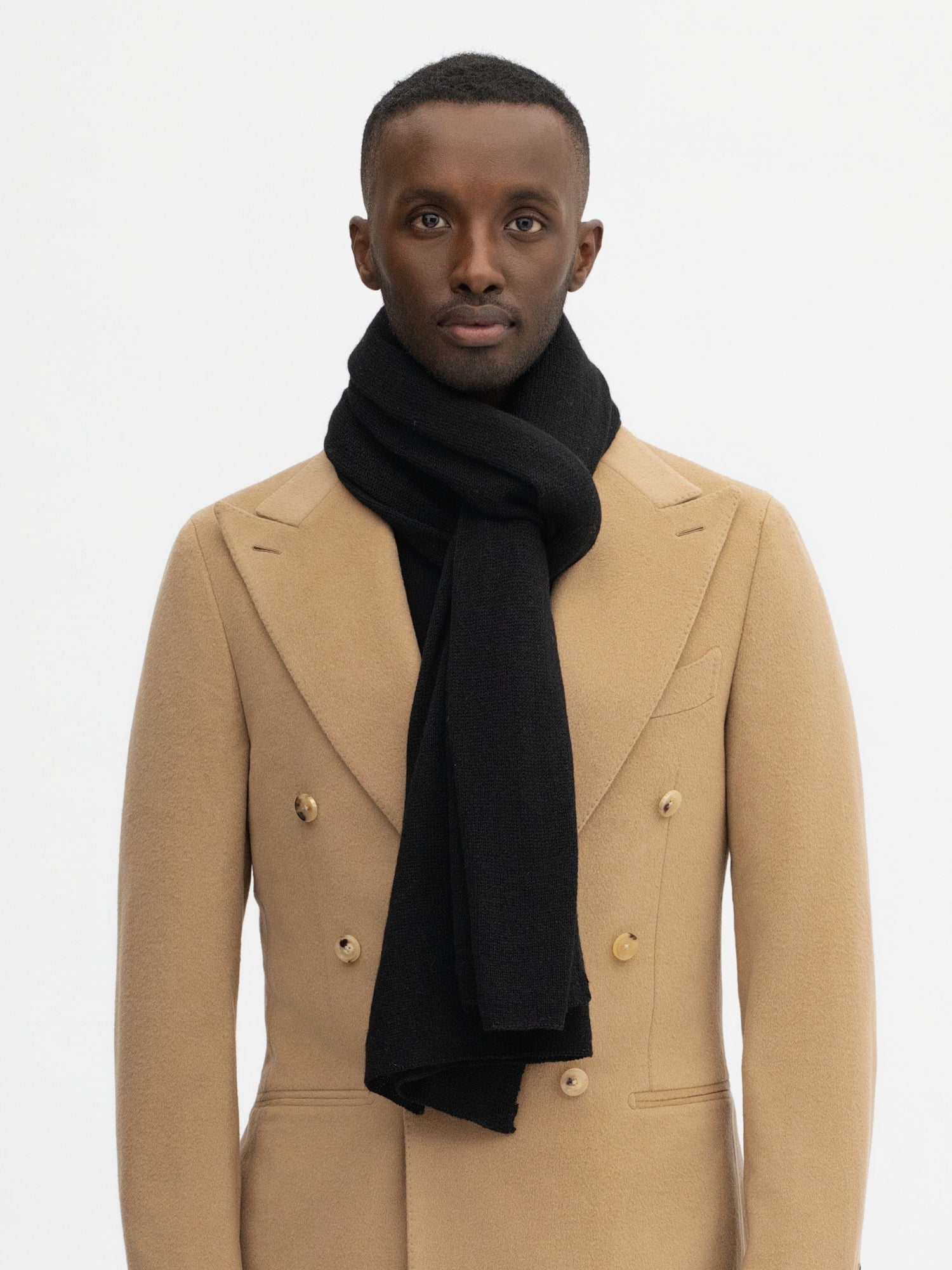 Black Cashmere Scarf - Grand Le Mar