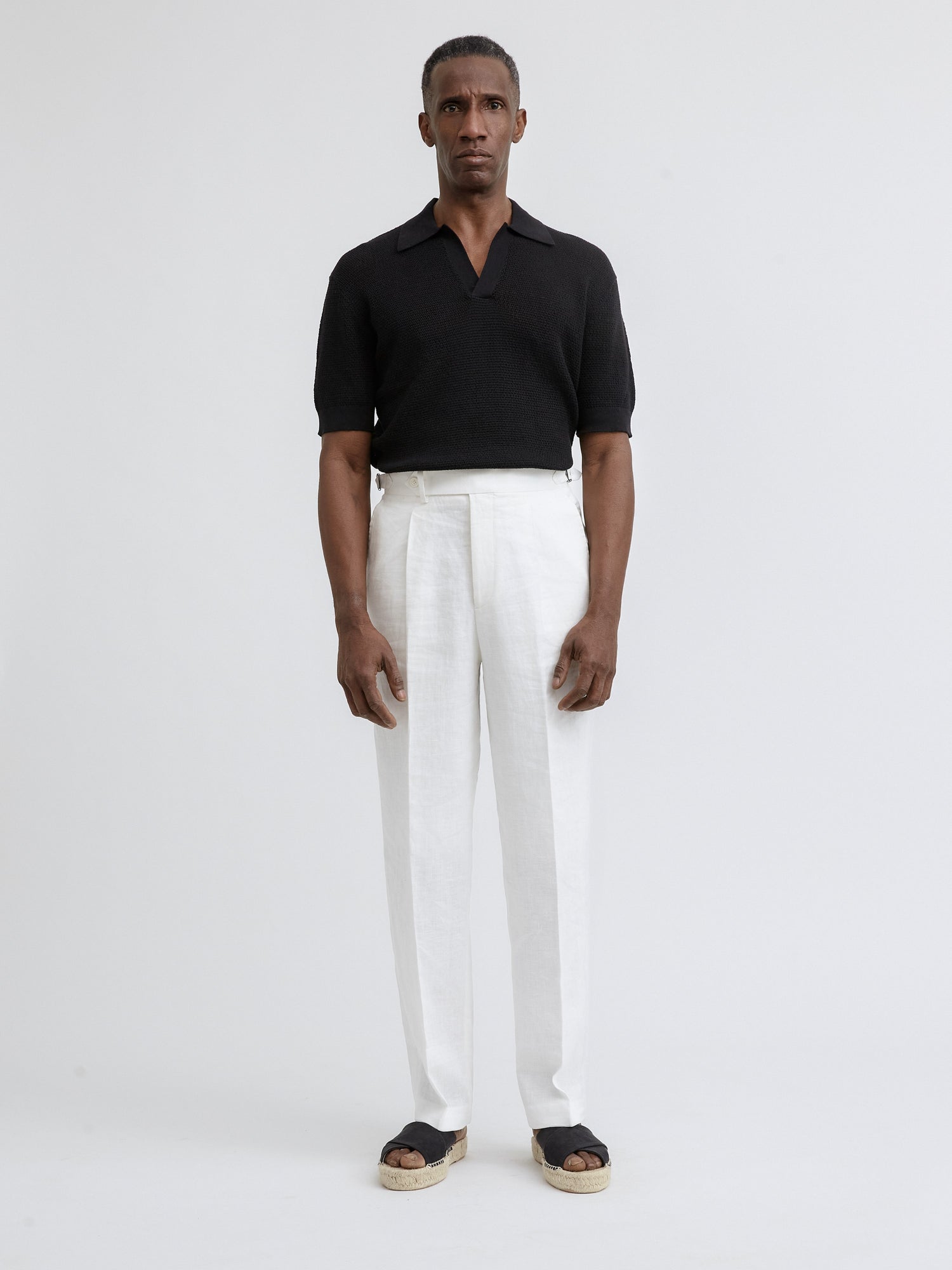 Black Knitted Short Sleeve Jersey - Grand Le Mar