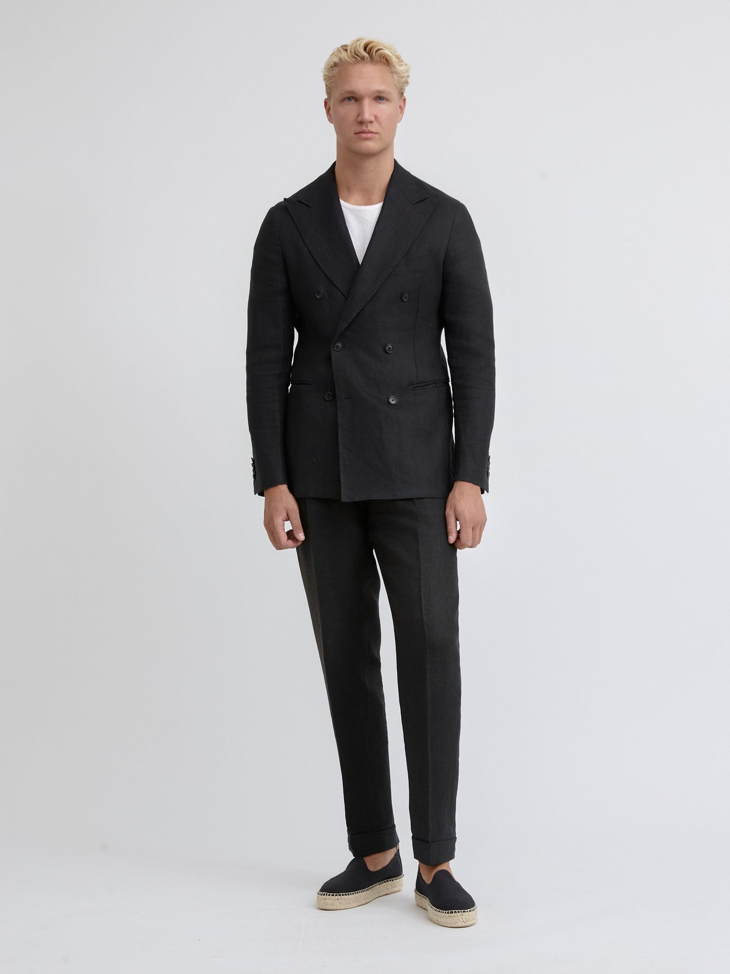 Black Linen Suit - Grand Le Mar