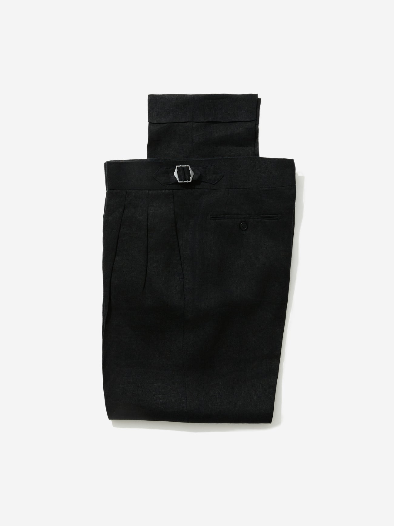 Black Linen Gurkha Trousers - Grand Le Mar