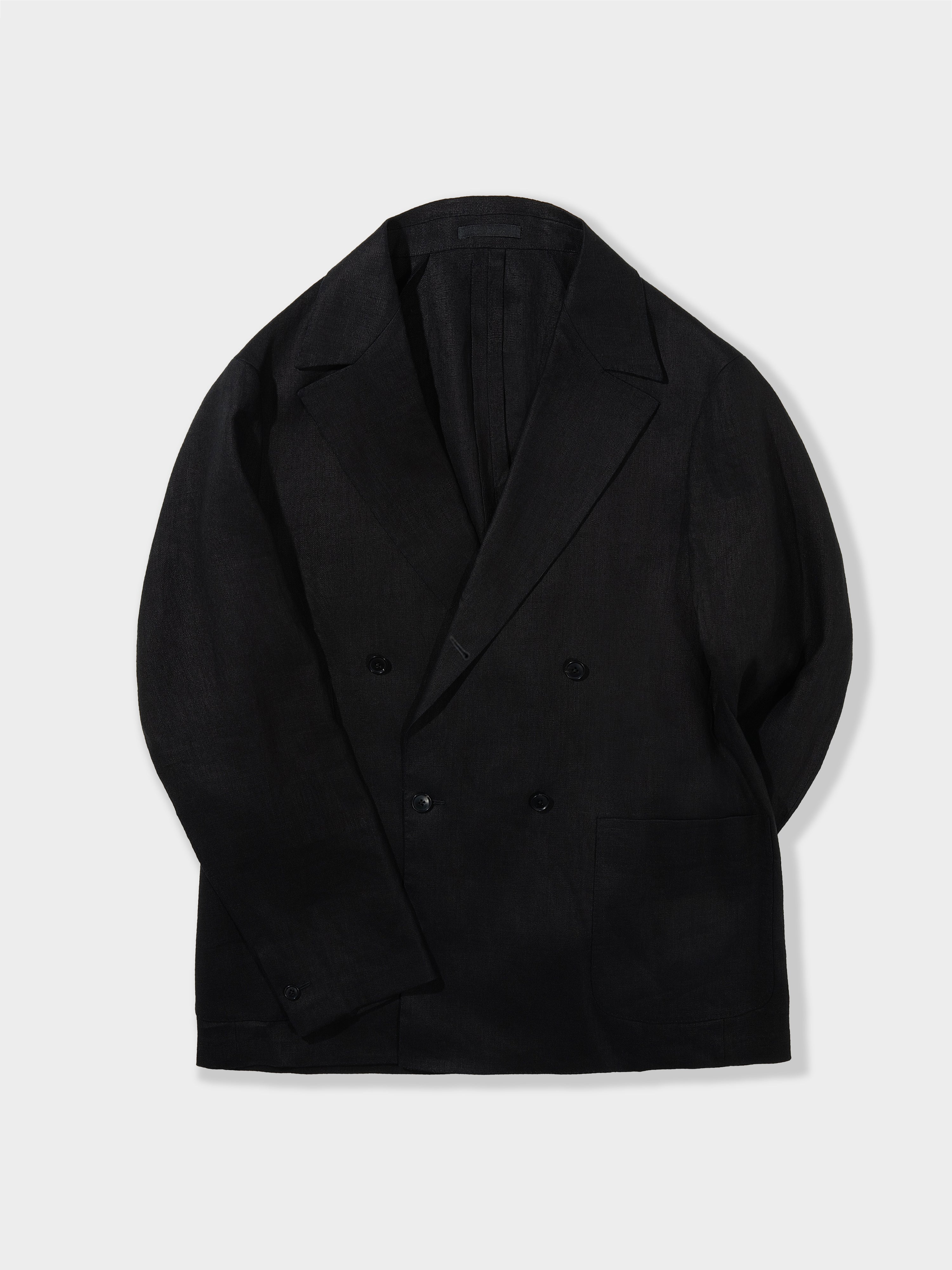Black Linen Jacket (Casual Fit)